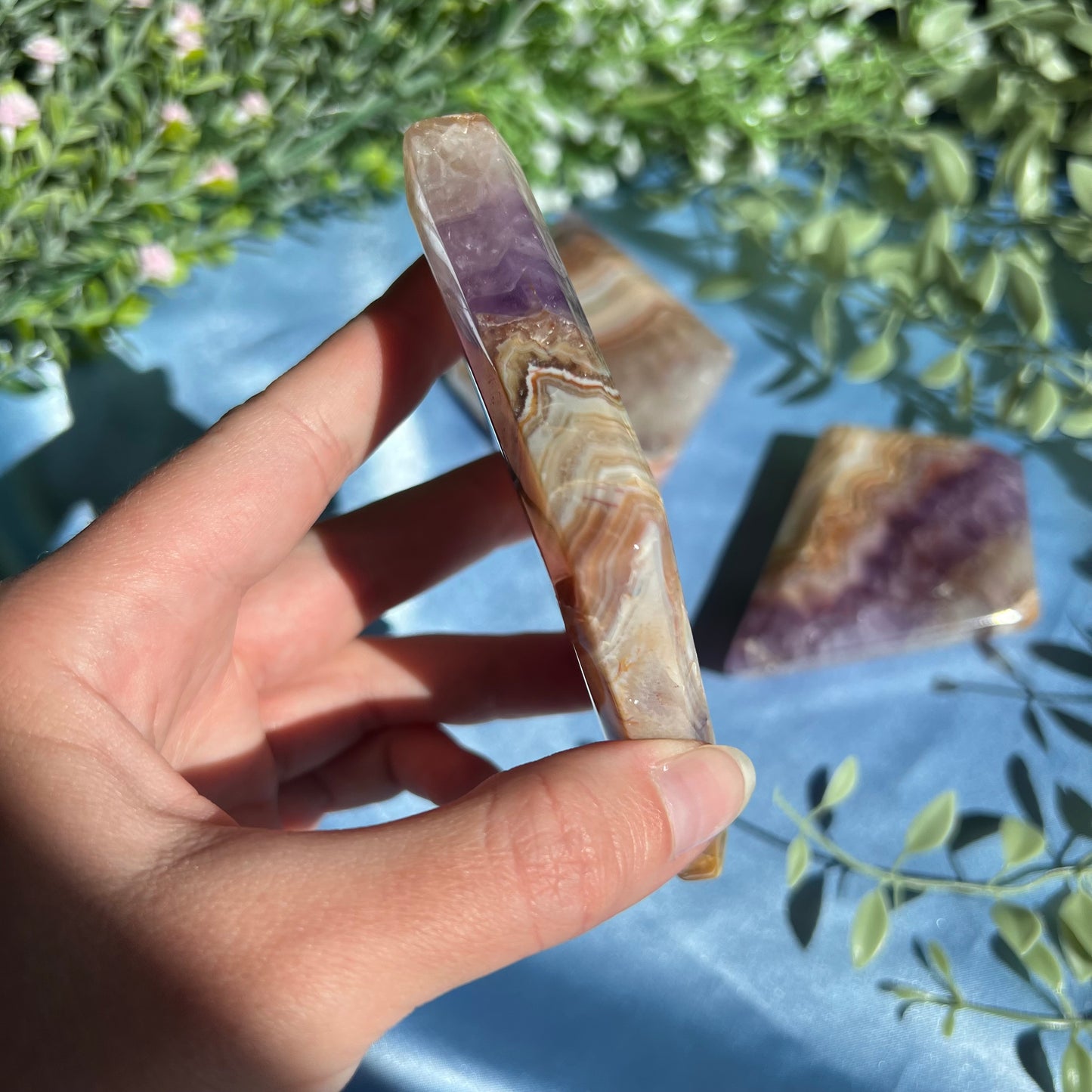 Dream Amethyst with Agate Rhombus