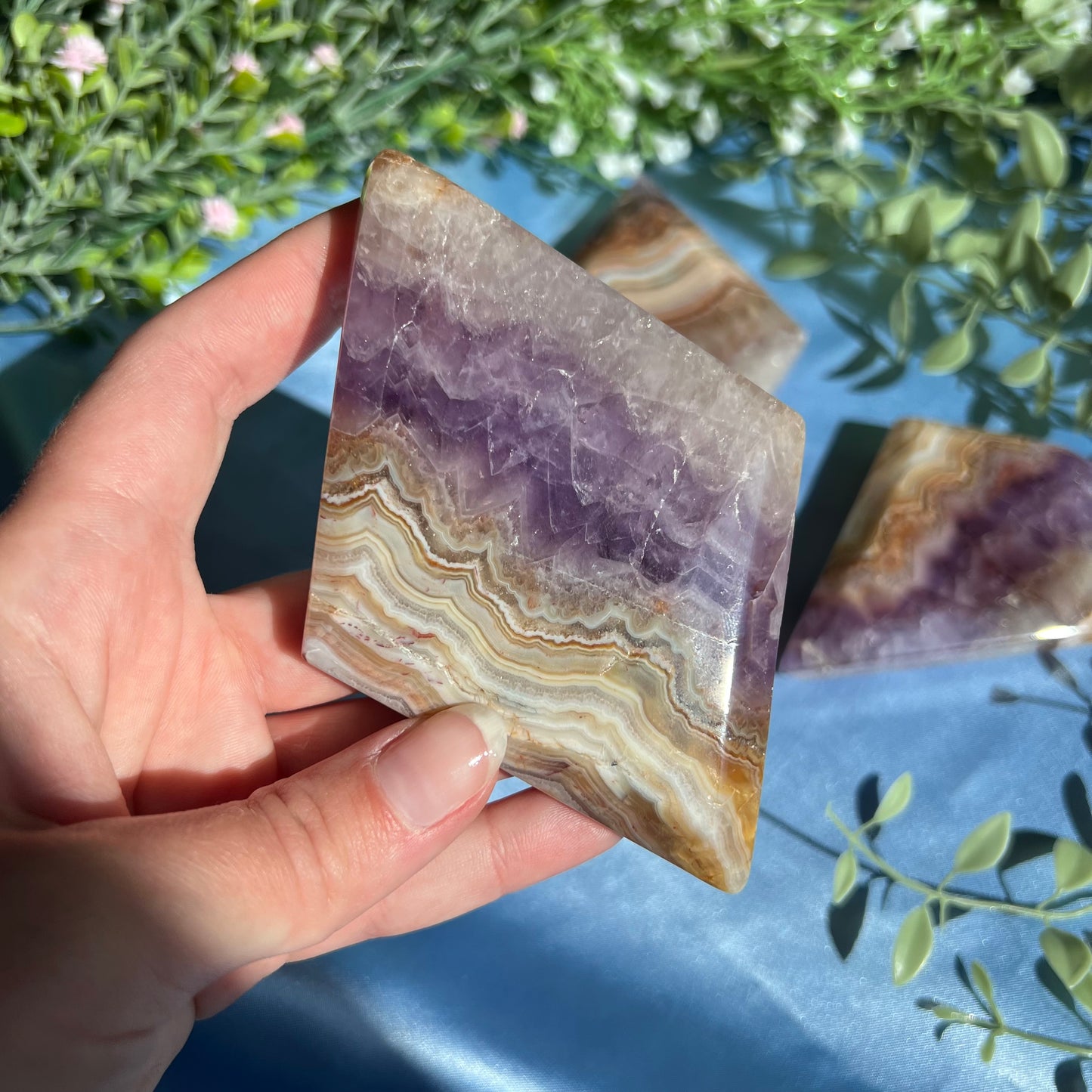 Dream Amethyst with Agate Rhombus