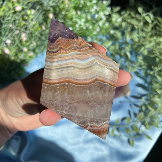 Dream Amethyst with Agate Rhombus