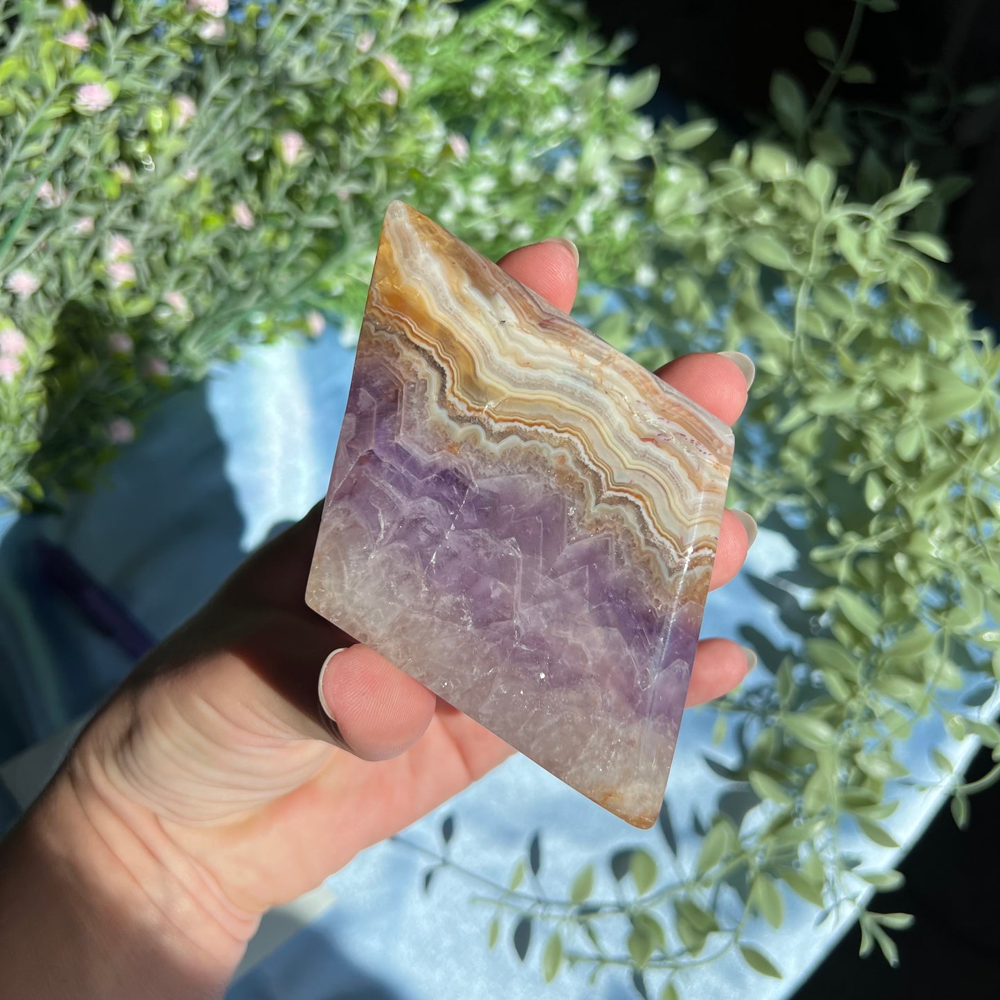 Dream Amethyst with Agate Rhombus