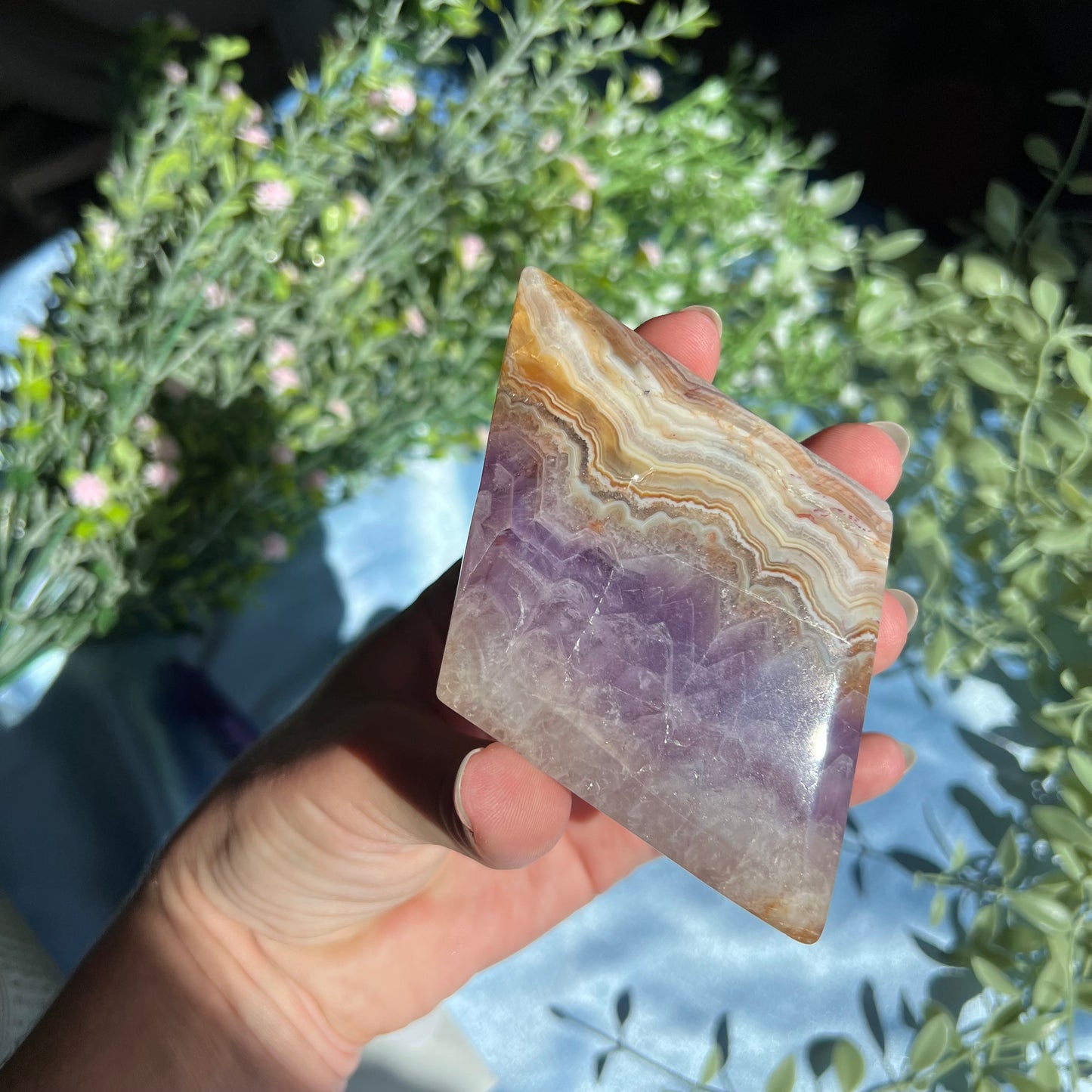 Dream Amethyst with Agate Rhombus