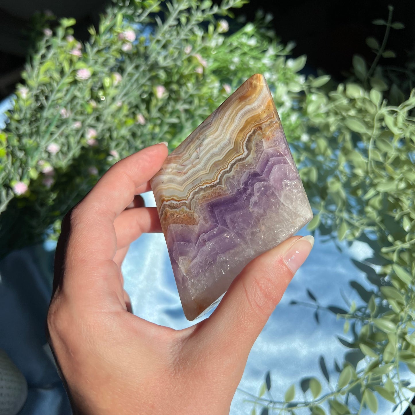 Dream Amethyst with Agate Rhombus