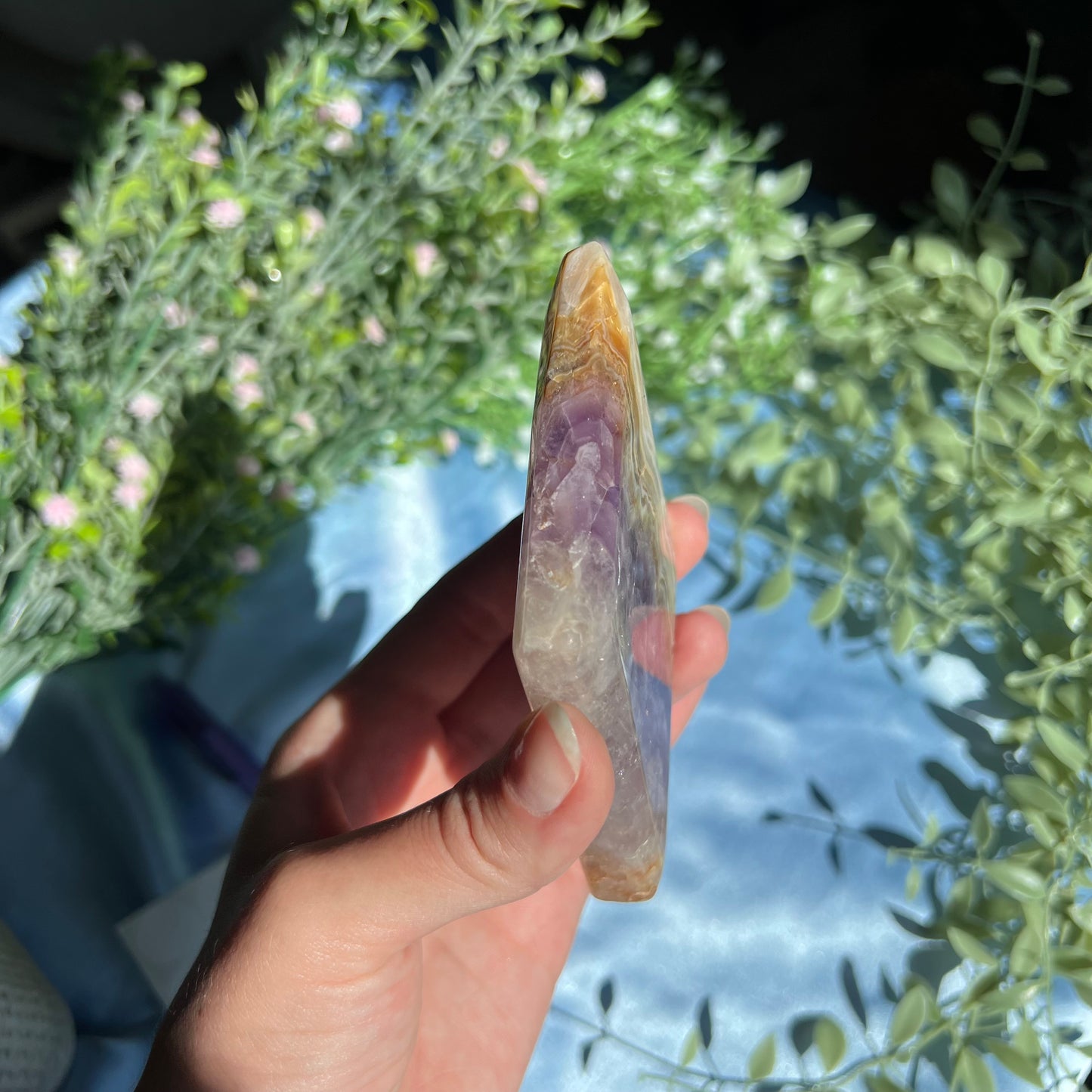 Dream Amethyst with Agate Rhombus