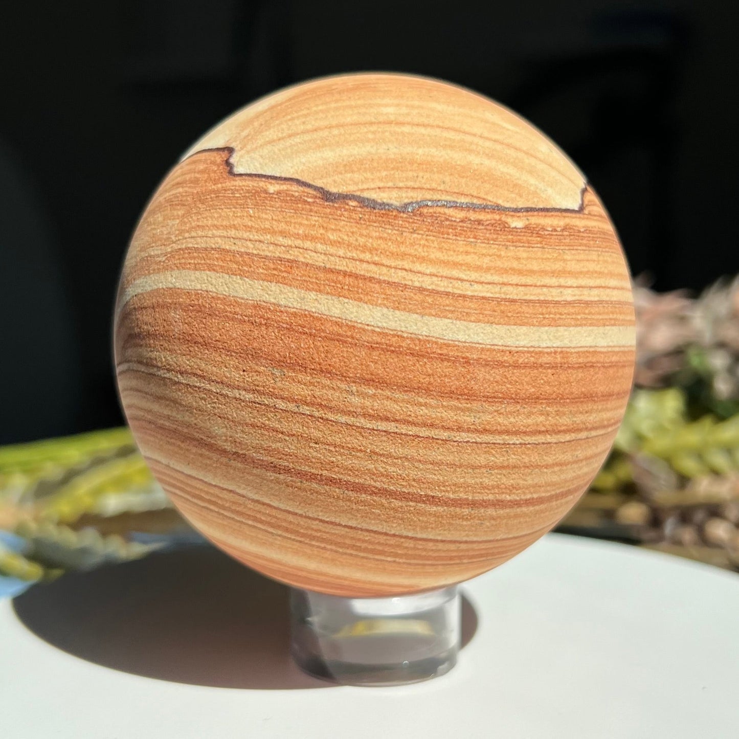 Sandstone Arizona Sierra 2.92" Sphere from Utah and Arizona Border