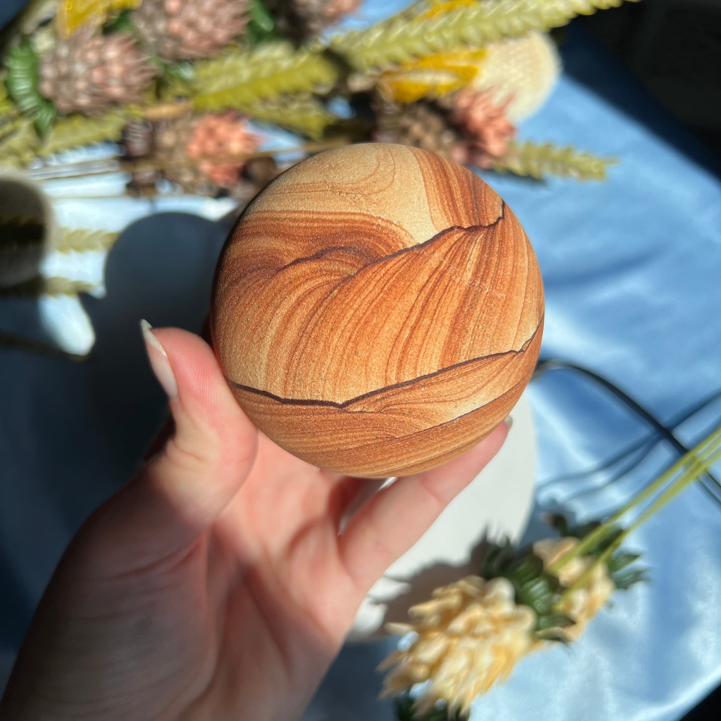 Sandstone Arizona Sierra 2.86" Sphere from Utah and Arizona Border