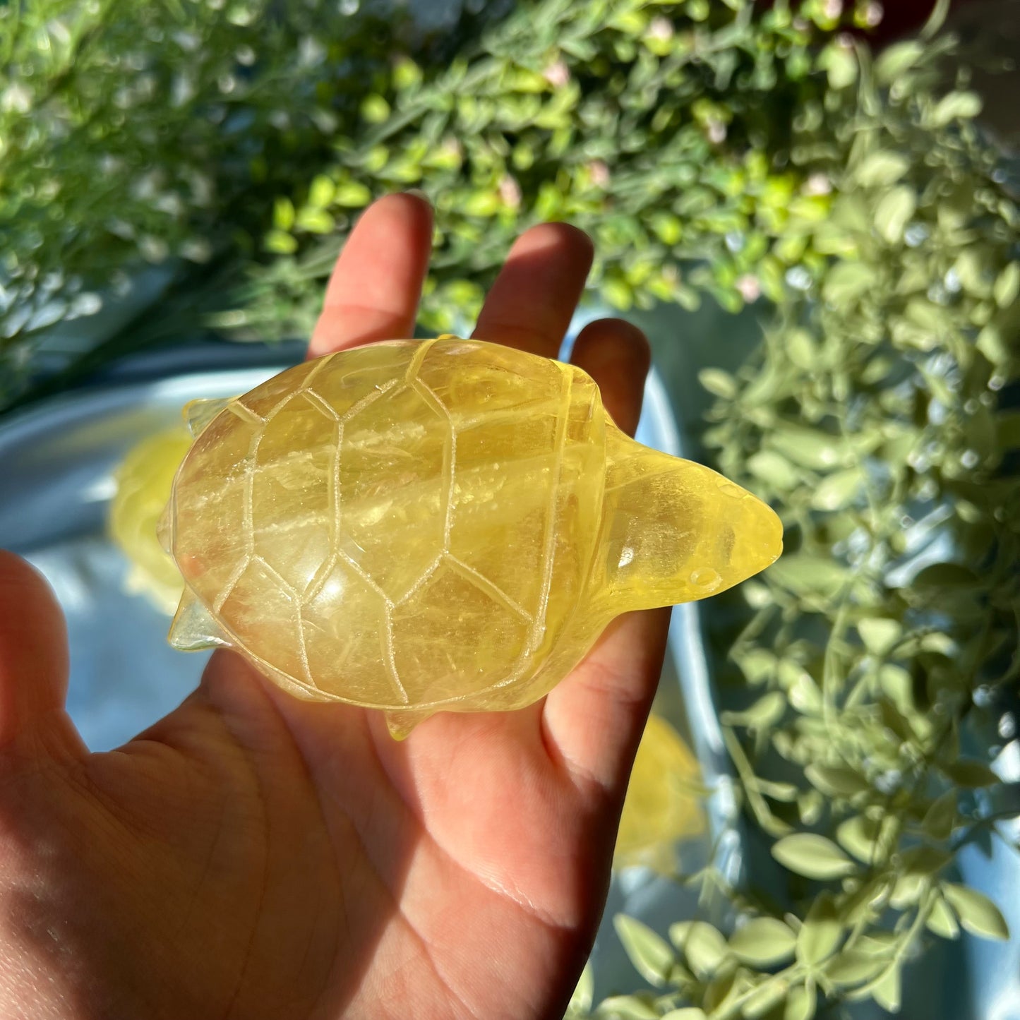 Citrine Heat Treated Sea Turtle Carving