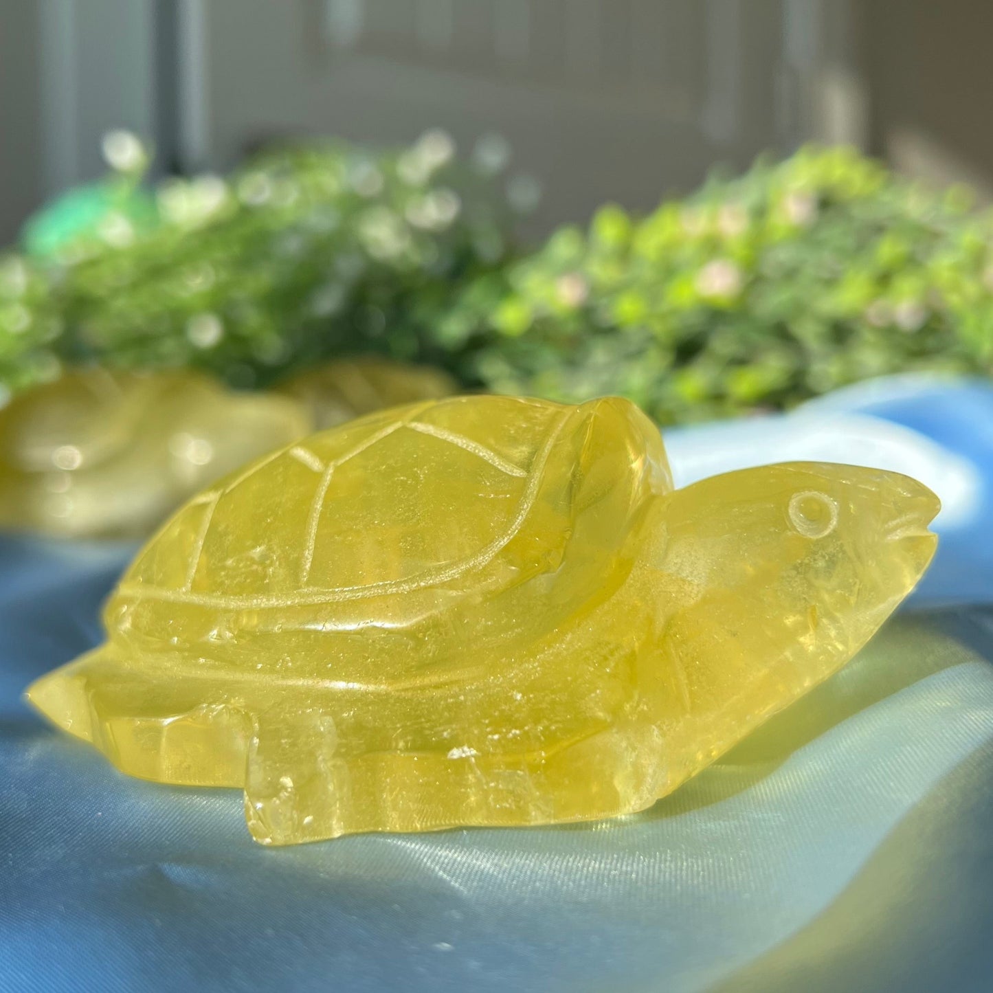 Citrine Heat Treated Sea Turtle Carving