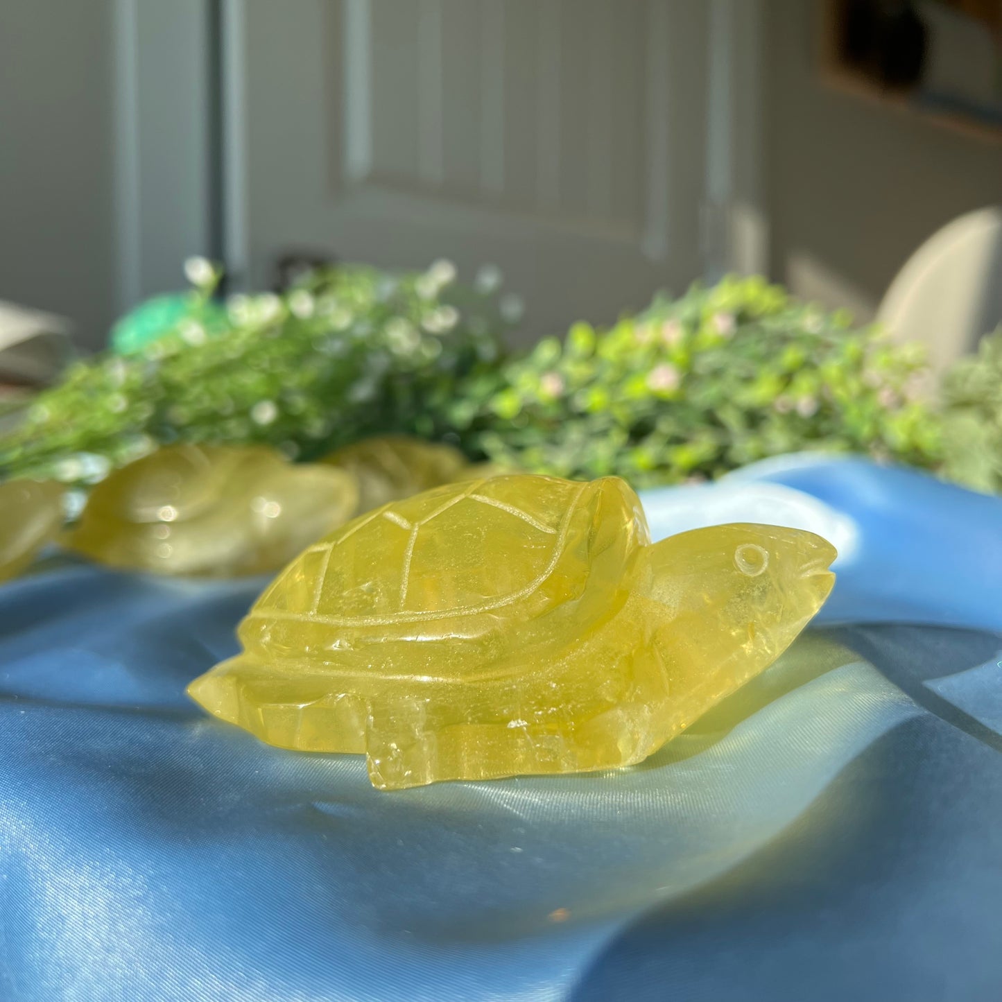 Citrine Heat Treated Sea Turtle Carving