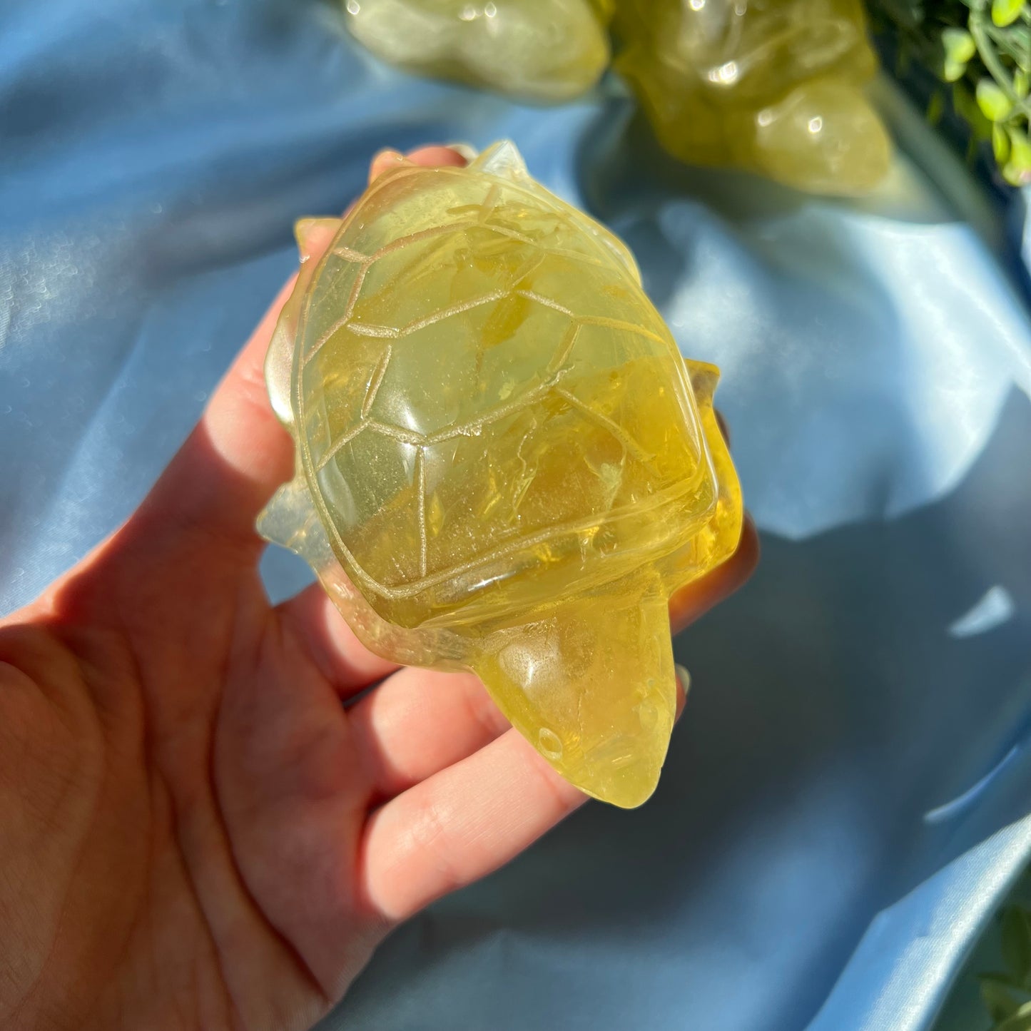 Citrine Heat Treated Sea Turtle Carving