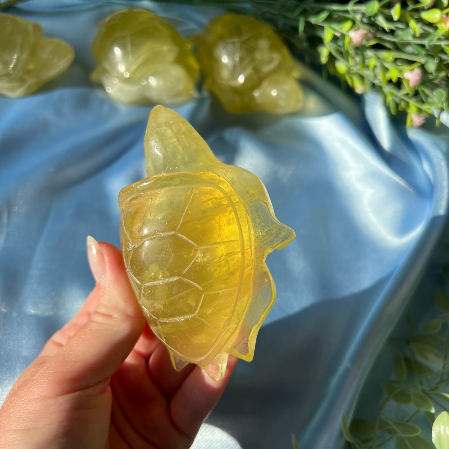 Citrine Heat Treated Sea Turtle Carving