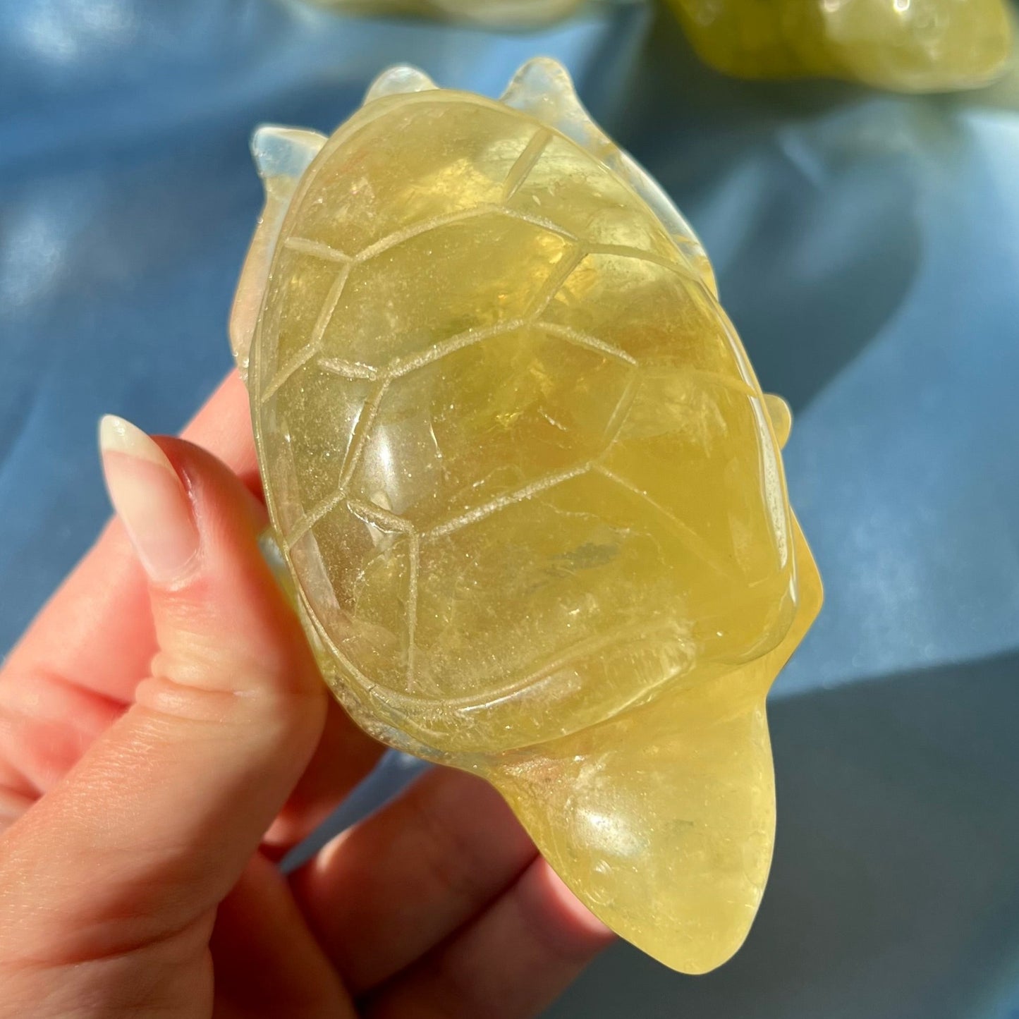 Citrine Heat Treated Sea Turtle Carving