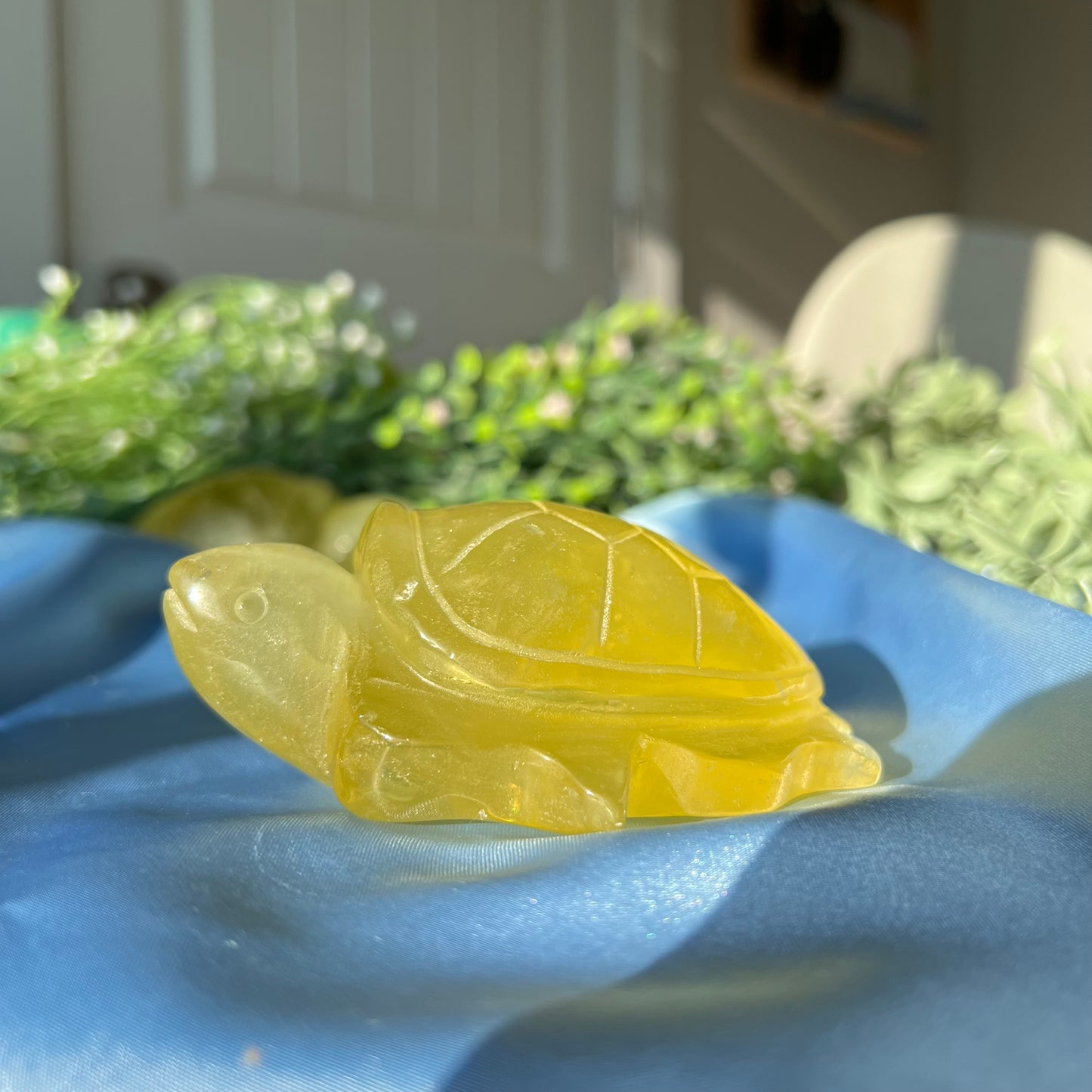 Citrine Heat Treated Sea Turtle Carving