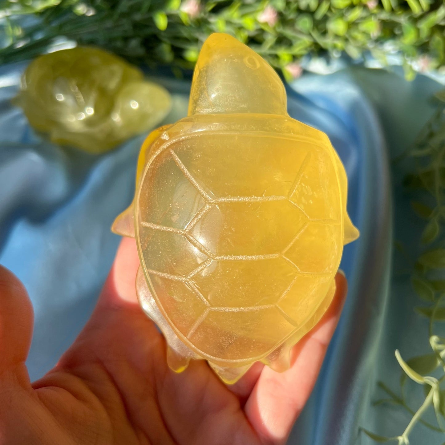 Citrine Heat Treated Sea Turtle Carving