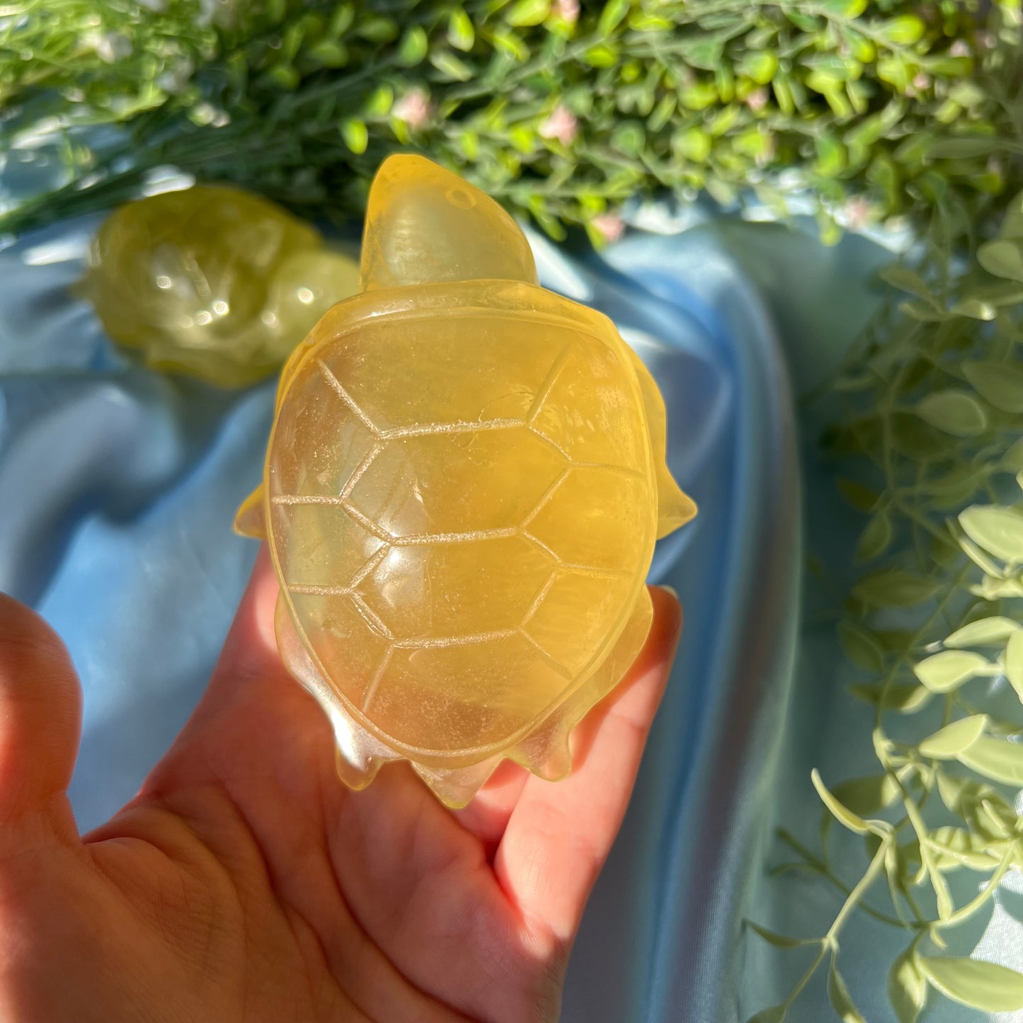 Citrine Heat Treated Sea Turtle Carving