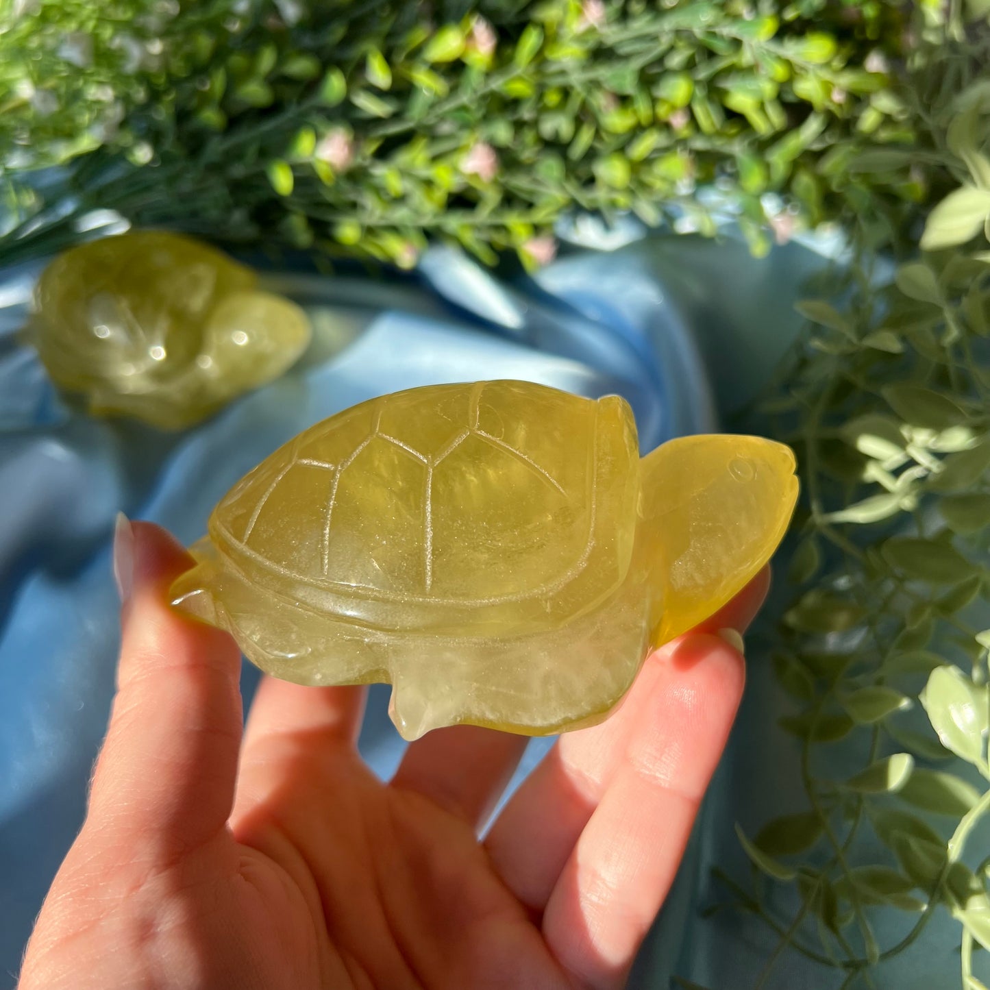 Citrine Heat Treated Sea Turtle Carving