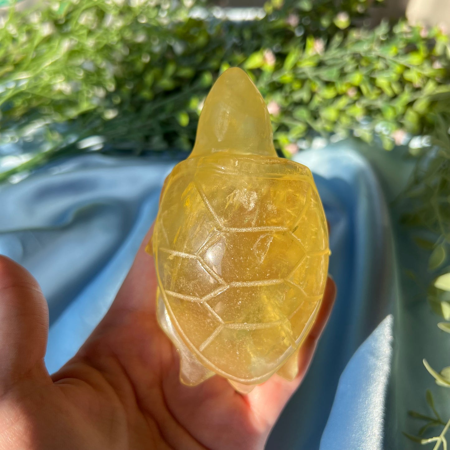 Citrine Heat Treated Sea Turtle Carving