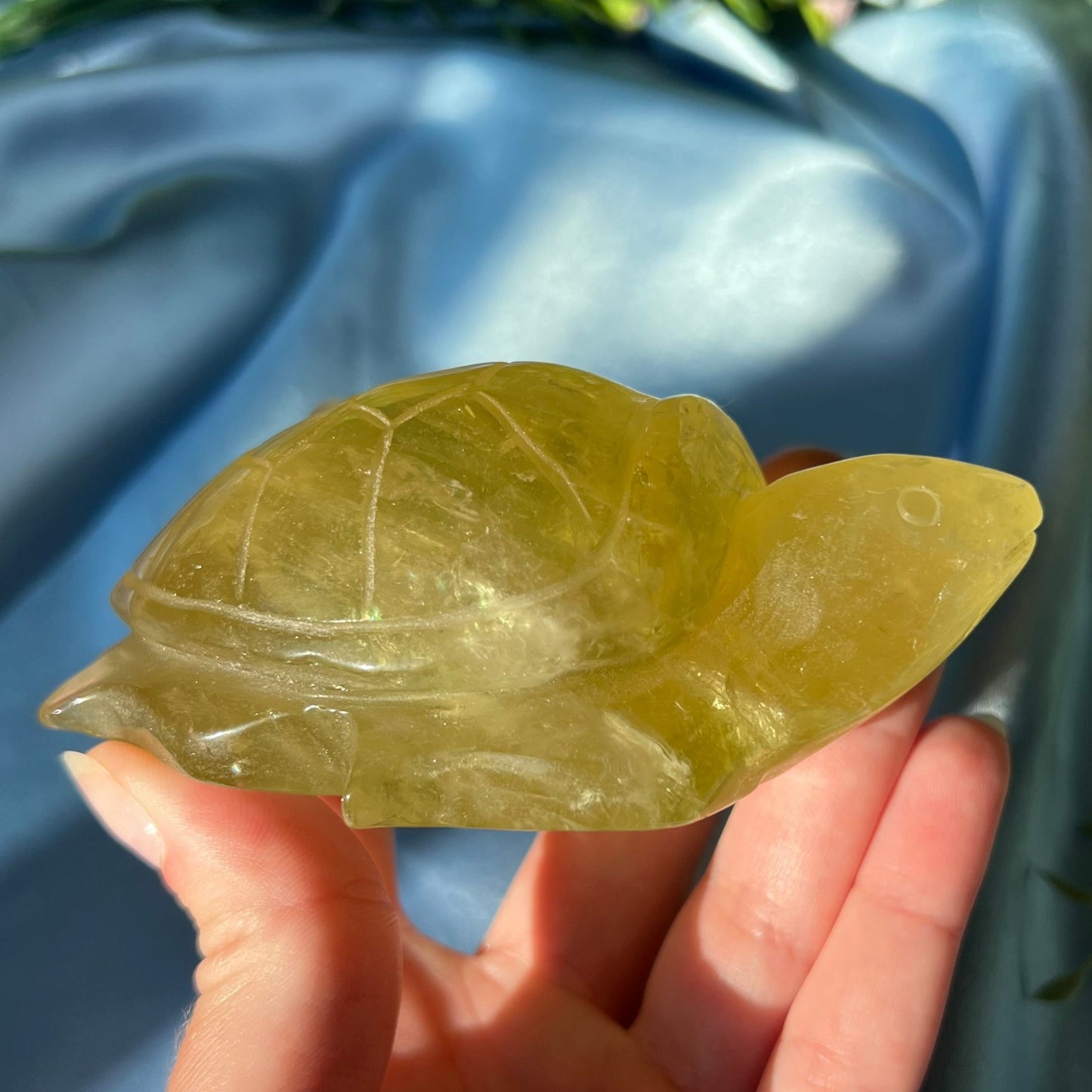 Citrine Heat Treated Sea Turtle Carving