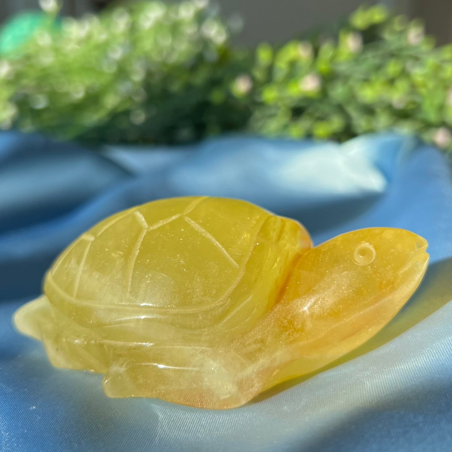 Citrine Heat Treated Sea Turtle Carving