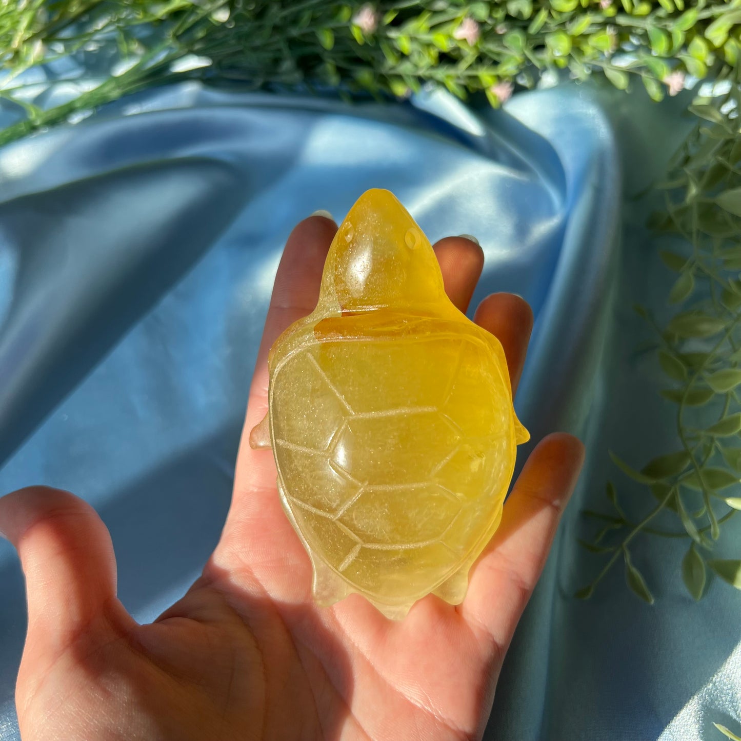 Citrine Heat Treated Sea Turtle Carving