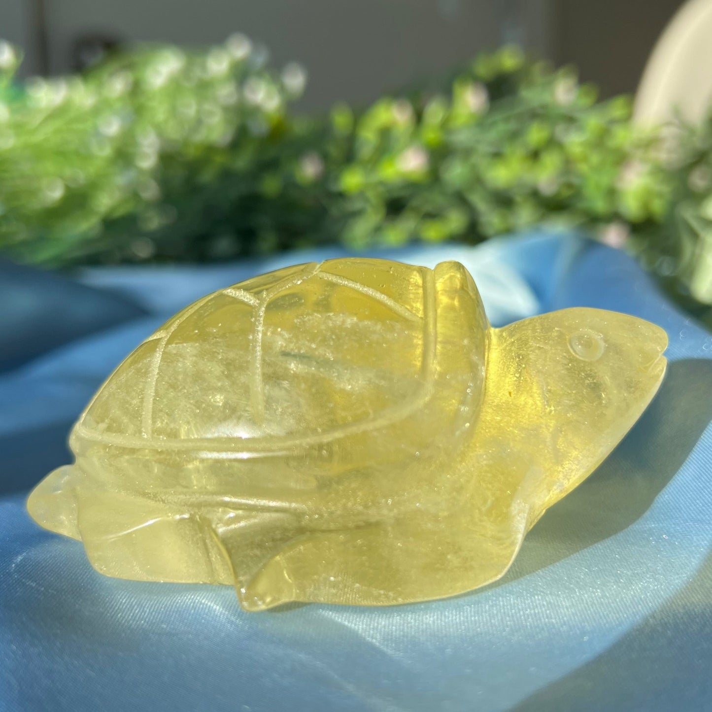 Citrine Heat Treated Sea Turtle Carving