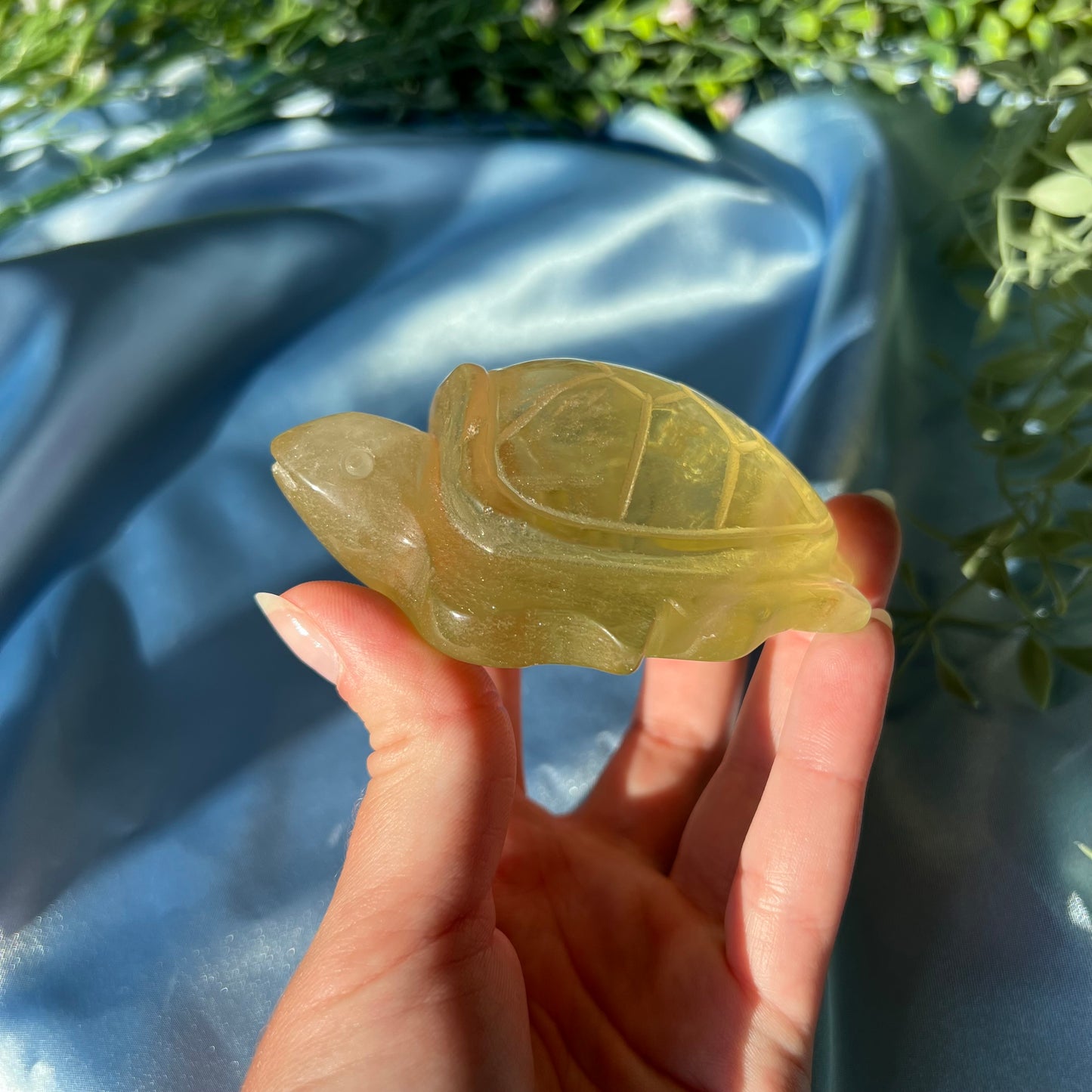 Citrine Heat Treated Sea Turtle Carving