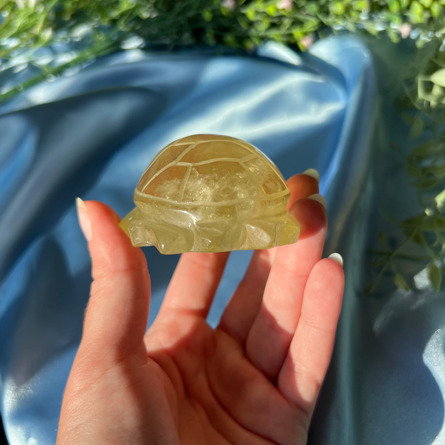 Citrine Heat Treated Sea Turtle Carving