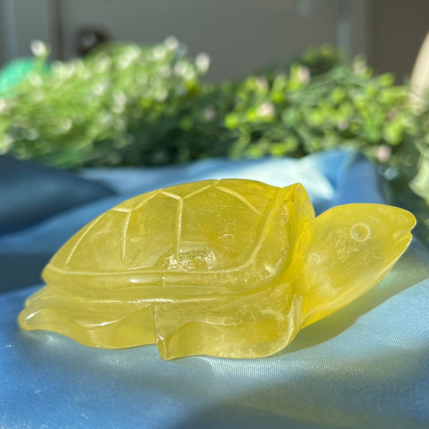 Citrine Heat Treated Sea Turtle Carving