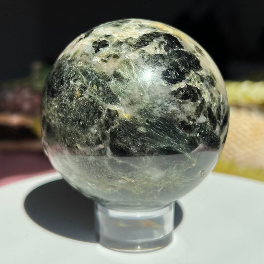 Seraphinite Sphere from Russian Federation Diameter approximately 2.33" (59 mm)