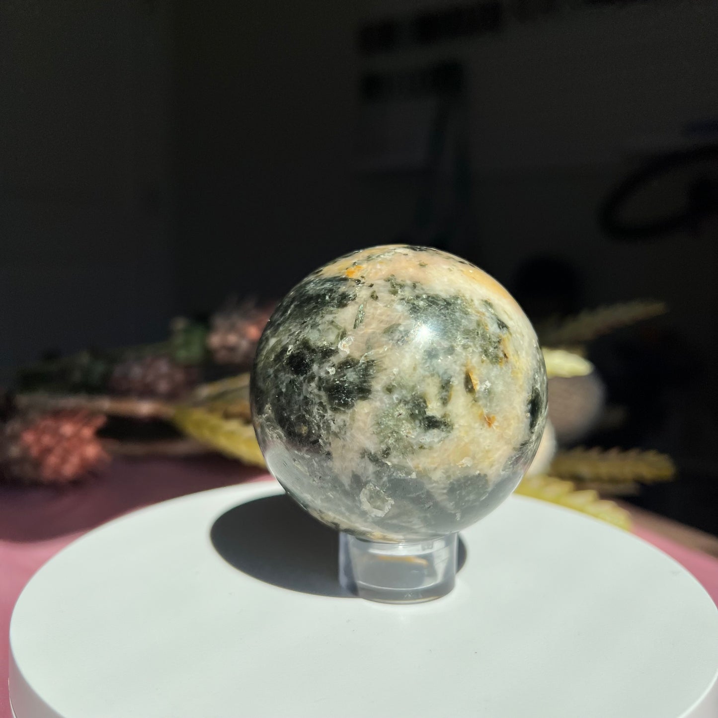 Seraphinite Sphere from Russian Federation Diameter approximately 2.43" (61 mm)