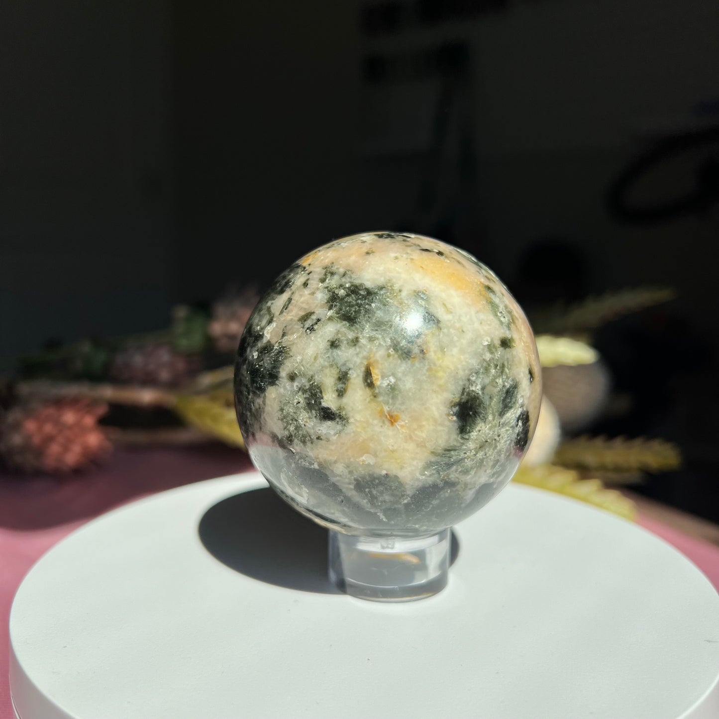 Seraphinite Sphere from Russian Federation Diameter approximately 2.43" (61 mm)