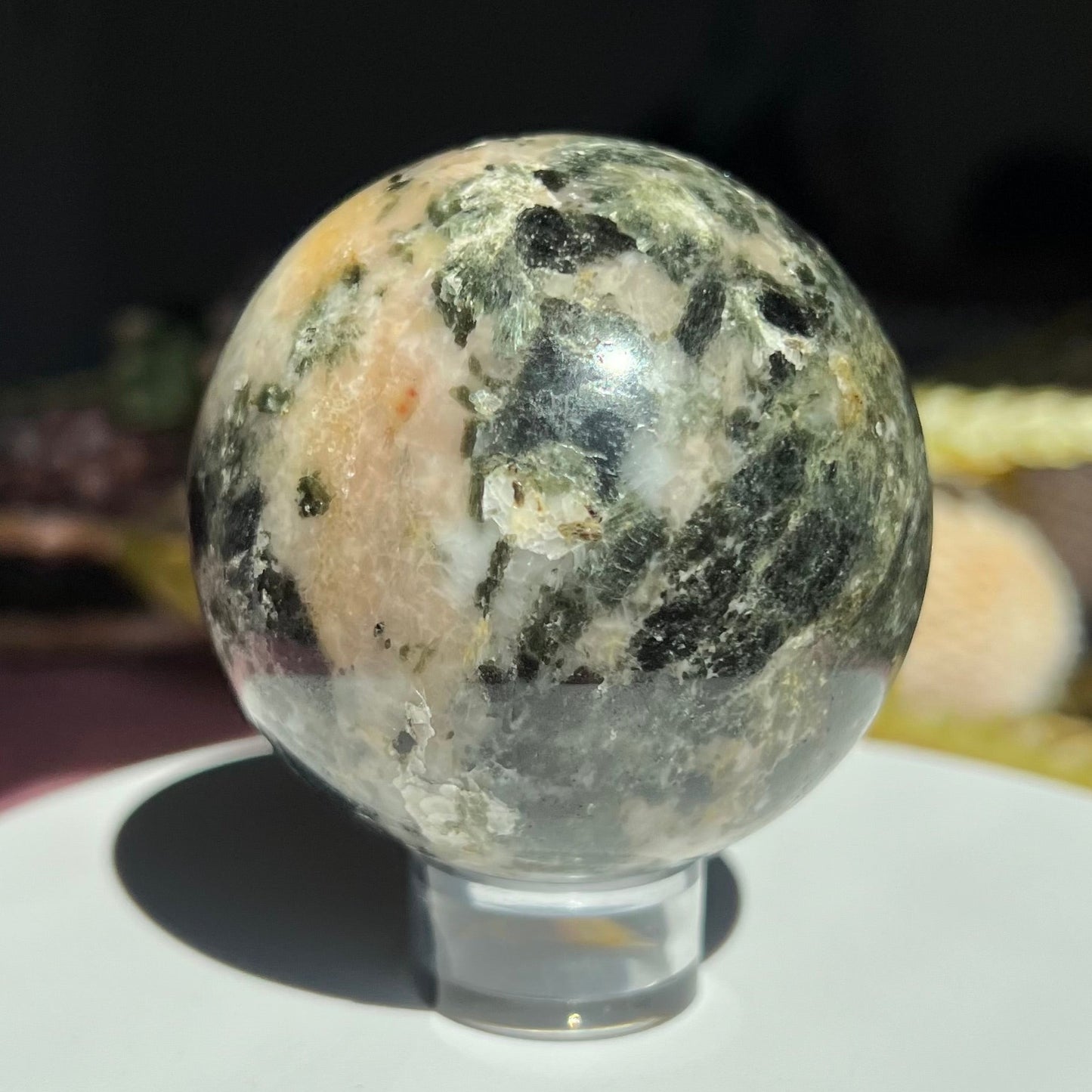 Seraphinite Sphere from Russian Federation Diameter approximately 2.43" (61 mm)