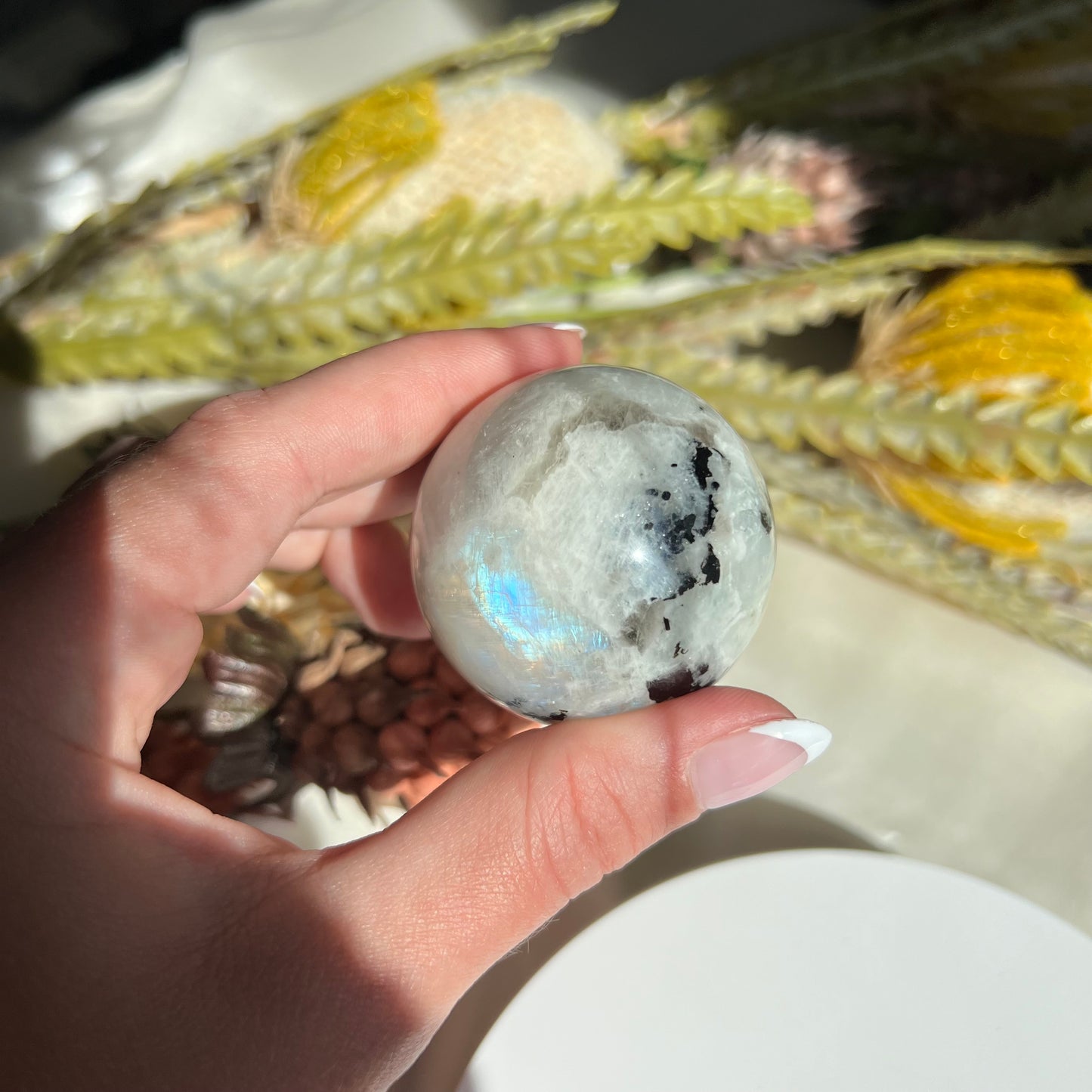 Rainbow Moonstone Sphere