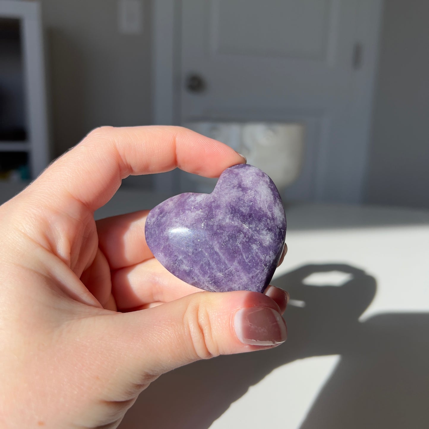 Lepidolite Heart