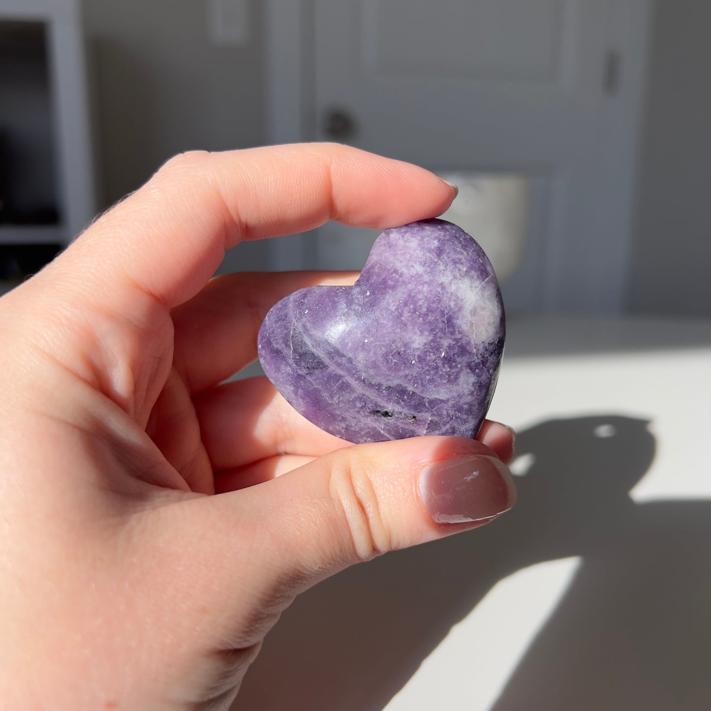 Lepidolite Heart