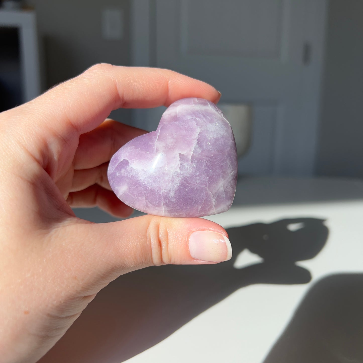 Lepidolite Heart