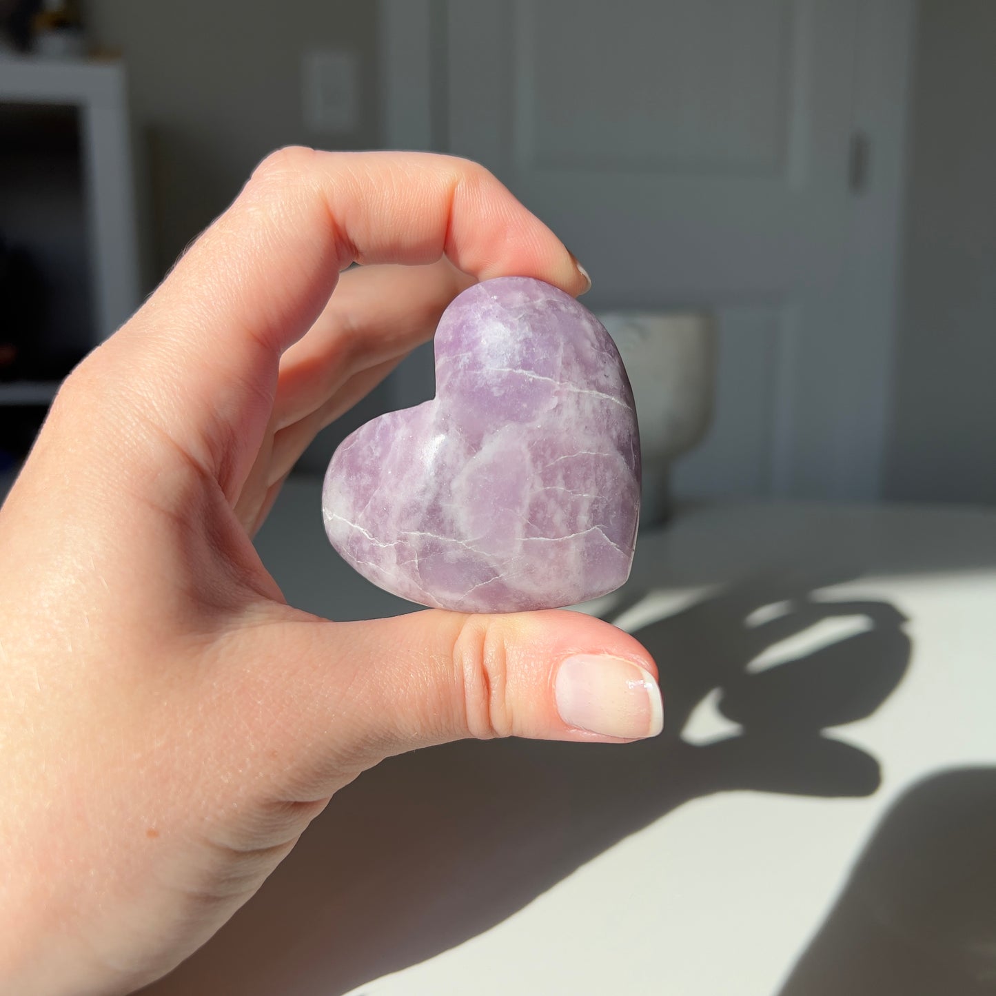 Lepidolite Heart