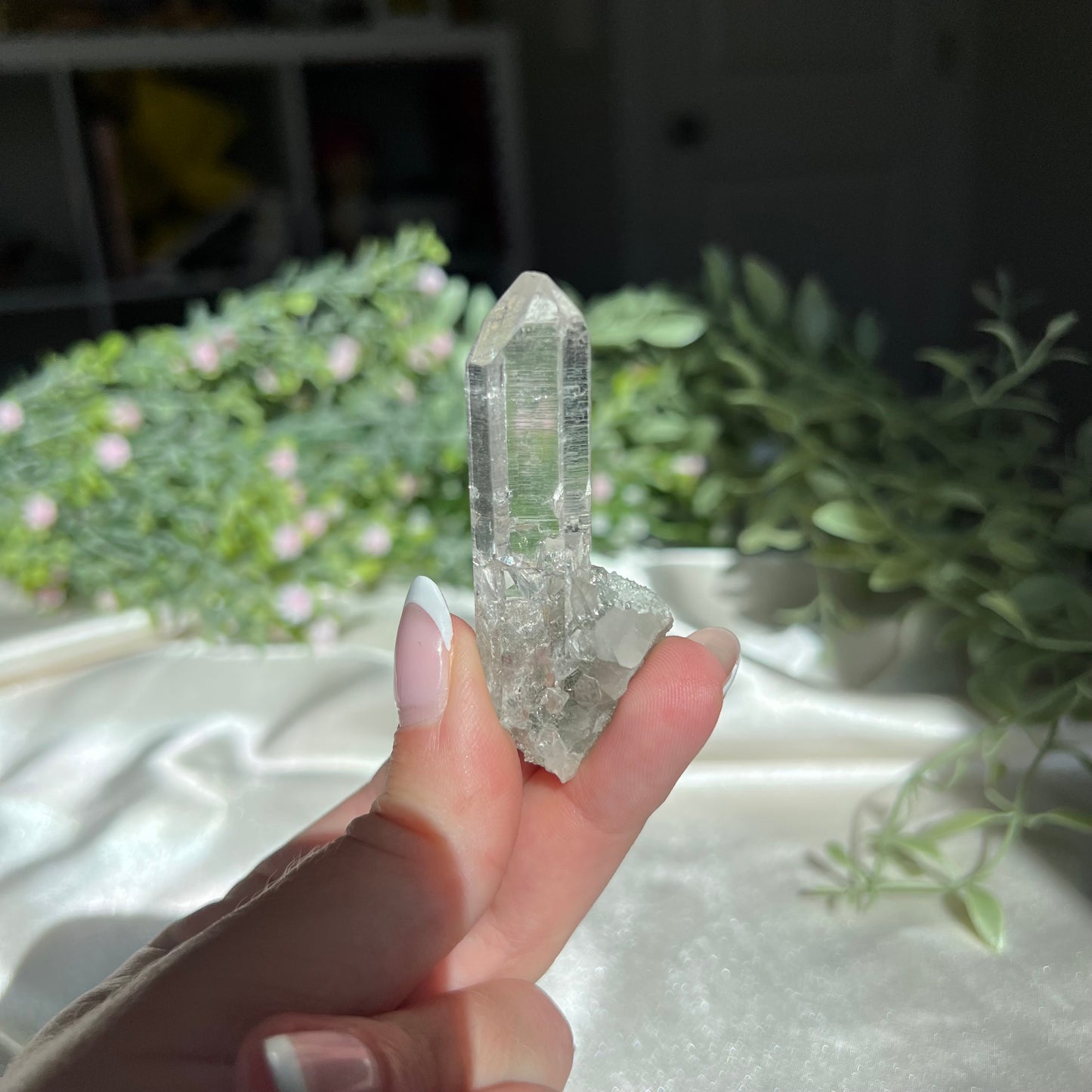 Himalayan Quartz with Chlorite from Nepal, Semi Polished