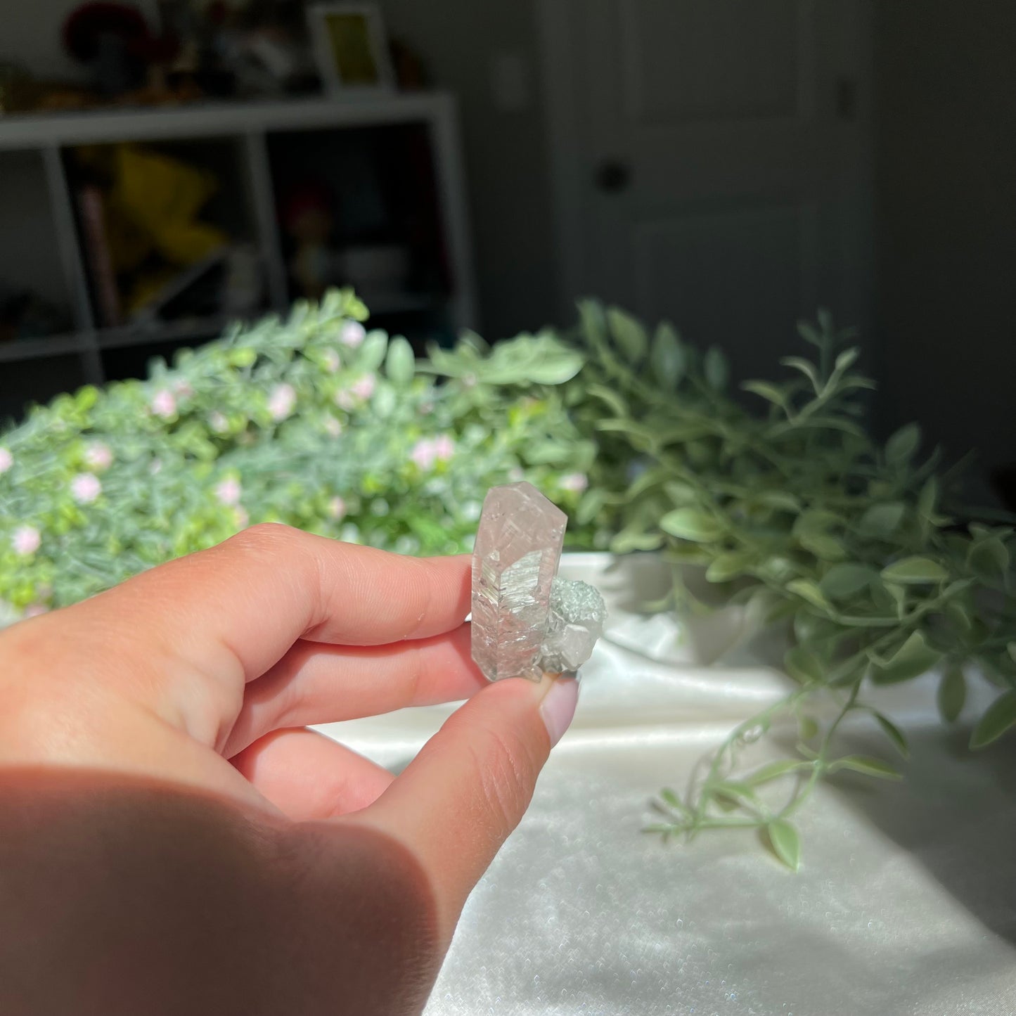 Himalayan Quartz with Chlorite from Nepal, Semi Polished