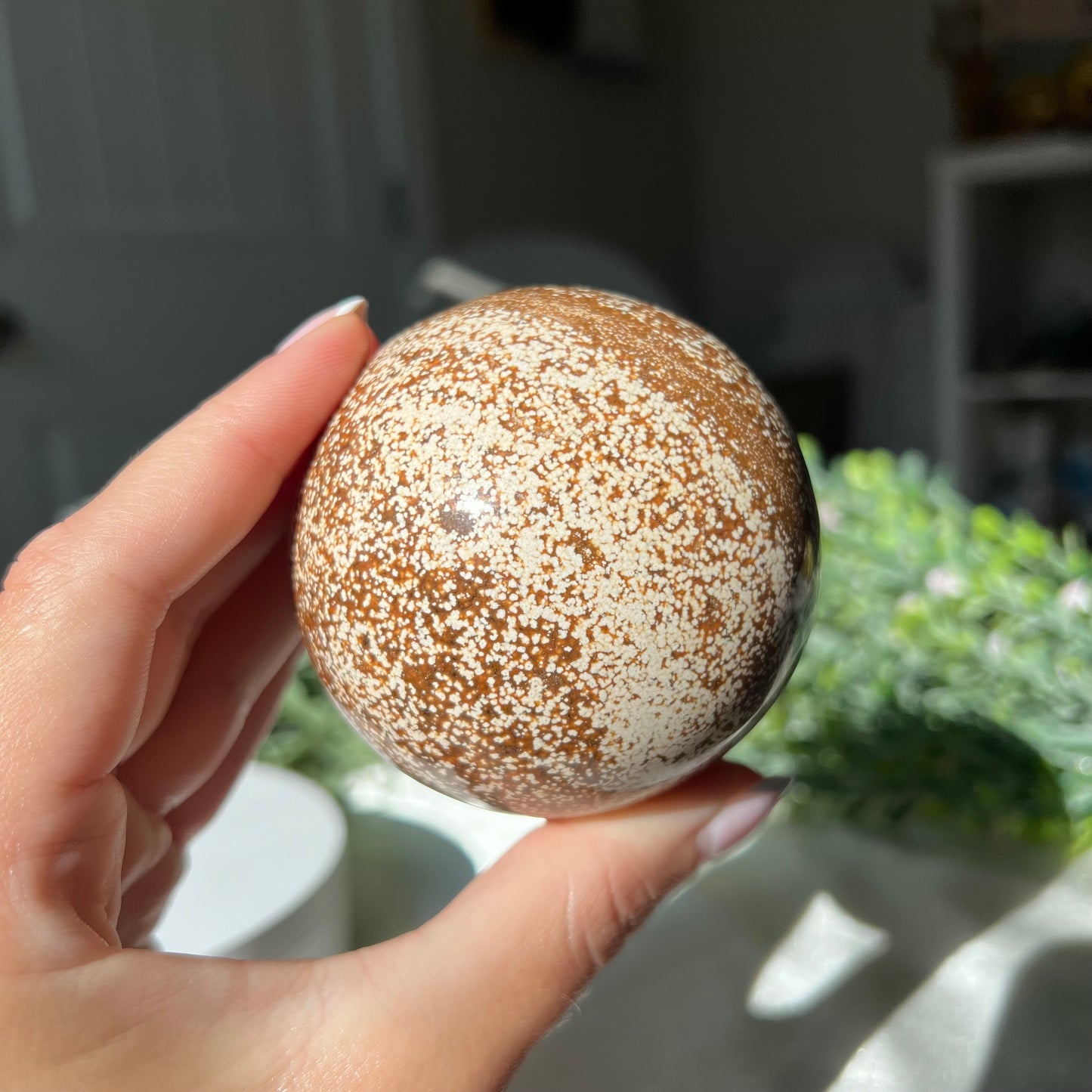 Ocean Jasper Sphere from Madagascar Diameter approximately: 2.85" (72mm)