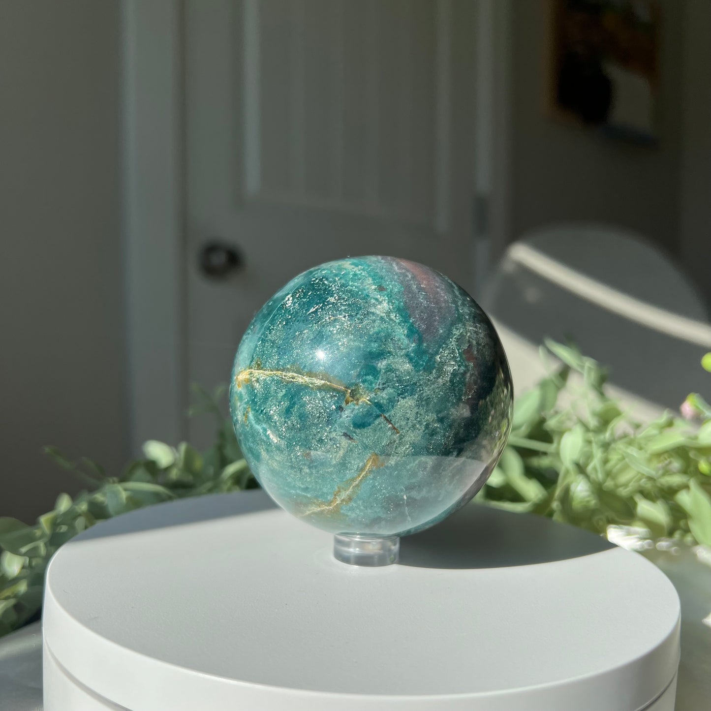 Ocean Jasper Sphere from Madagascar Diameter approximately: 2.85" (72mm)