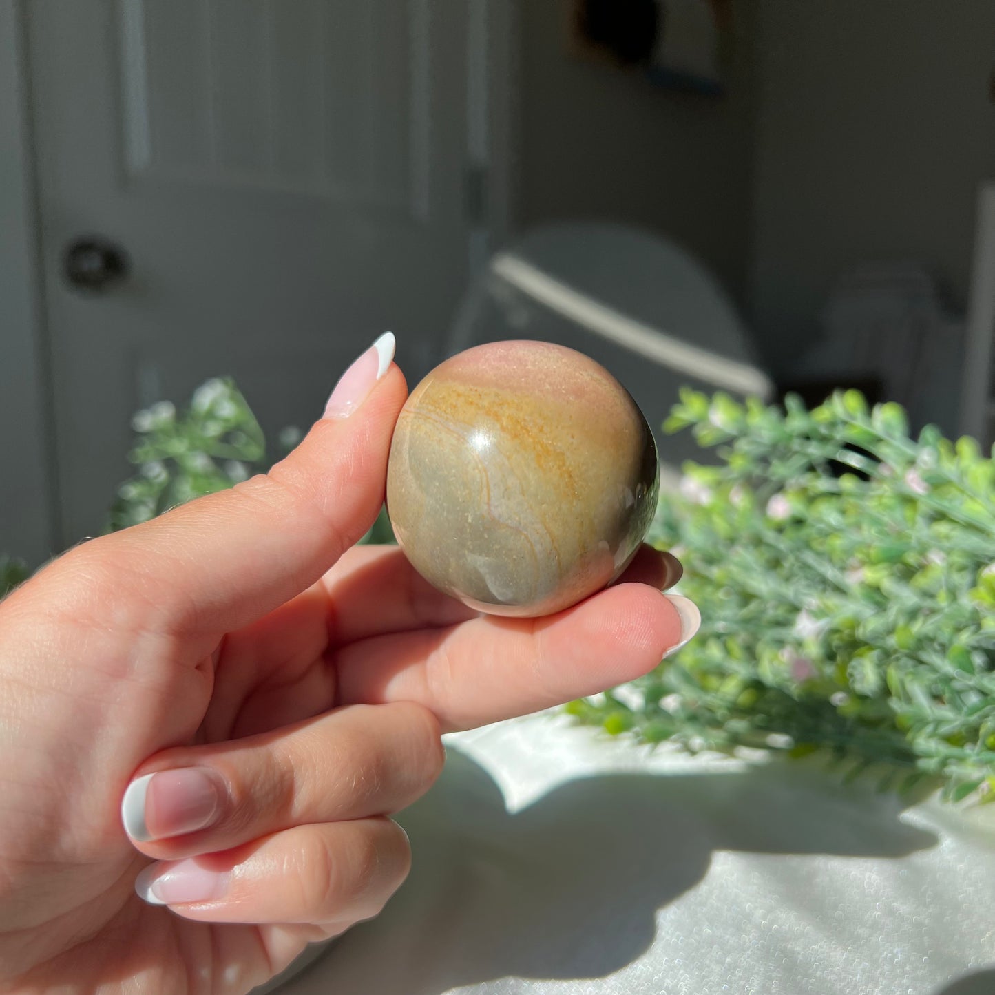 Polychrome Jasper Sphere from Madagascar Diameter approximately: 1.8" (45mm)