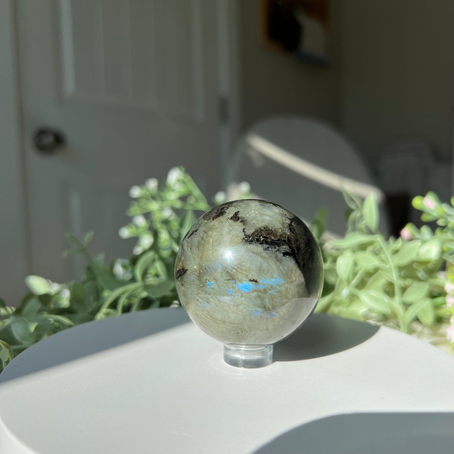 Flashy Labradorite Sphere from Madagascar Diameter approximately: 1.86" (47mm)