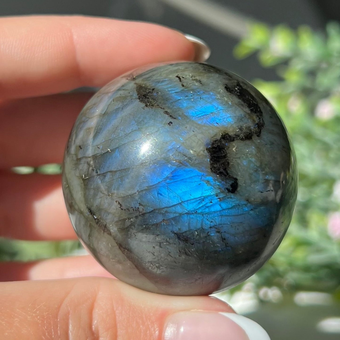 Flashy Labradorite Sphere from Madagascar Diameter approximately: 1.86" (47mm)