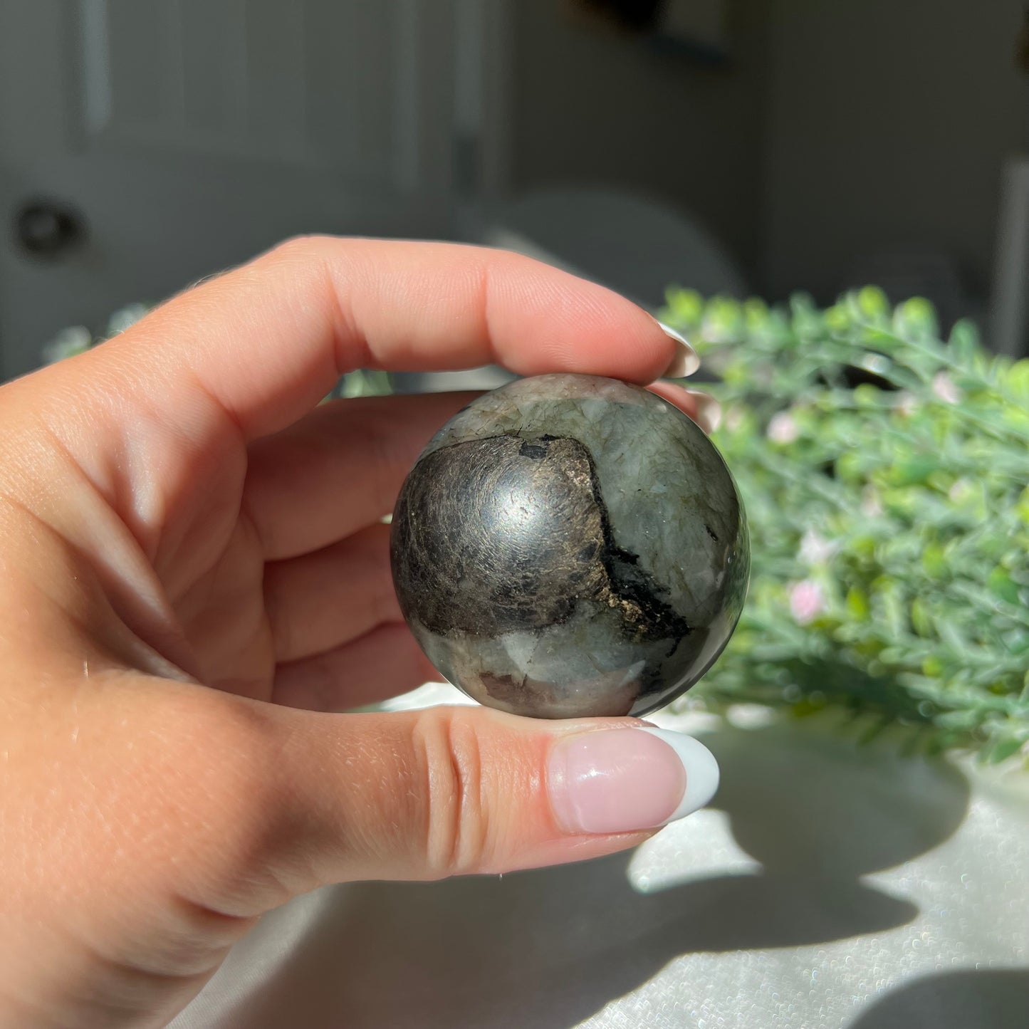 Flashy Labradorite Sphere from Madagascar Diameter approximately: 1.86" (47mm)