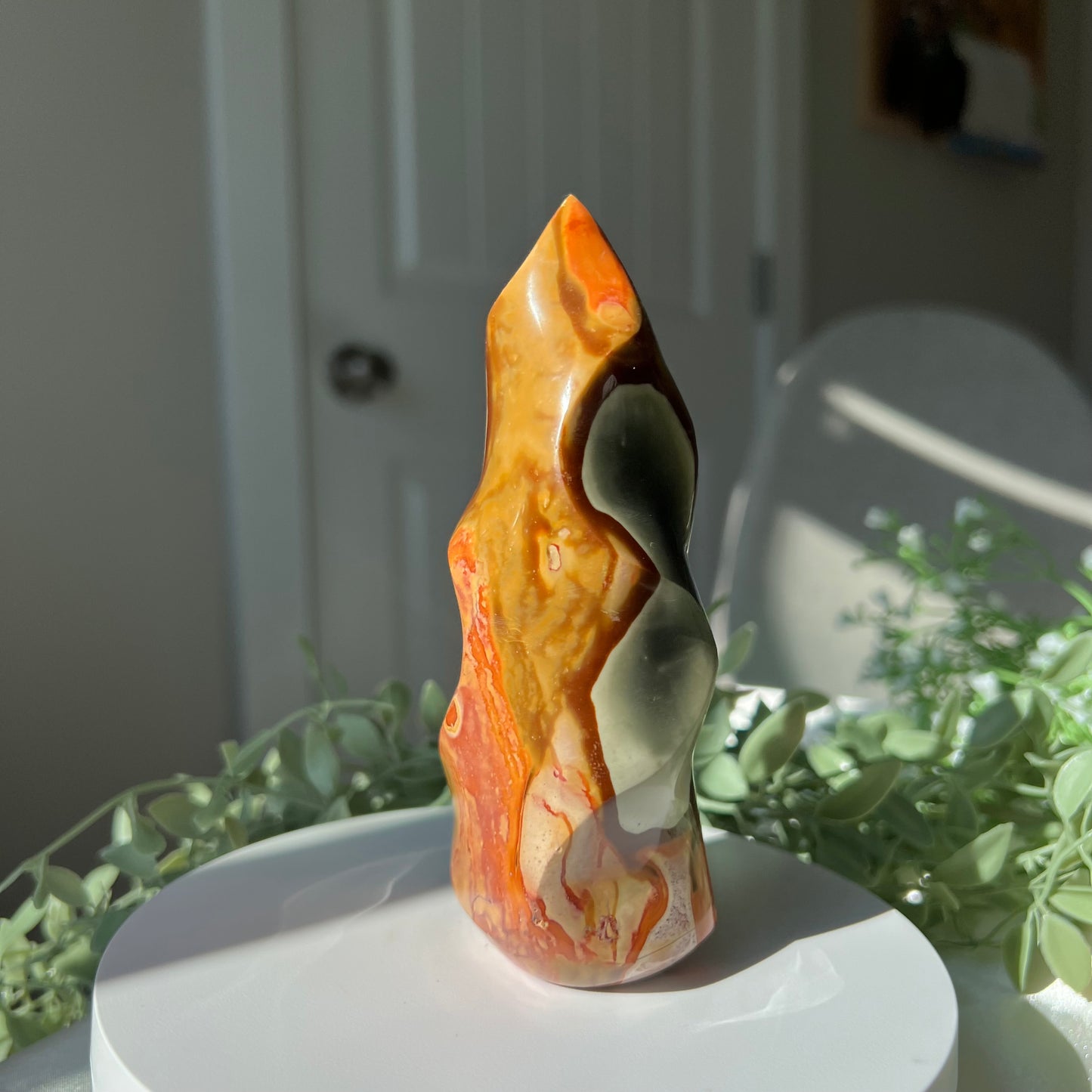 Polychrome Jasper Flame from Madagascar