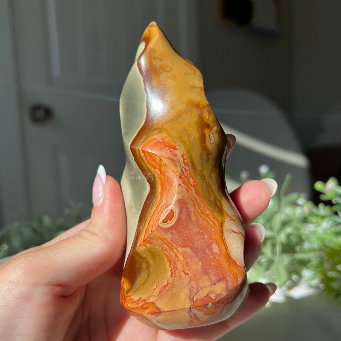 Polychrome Jasper Flame from Madagascar