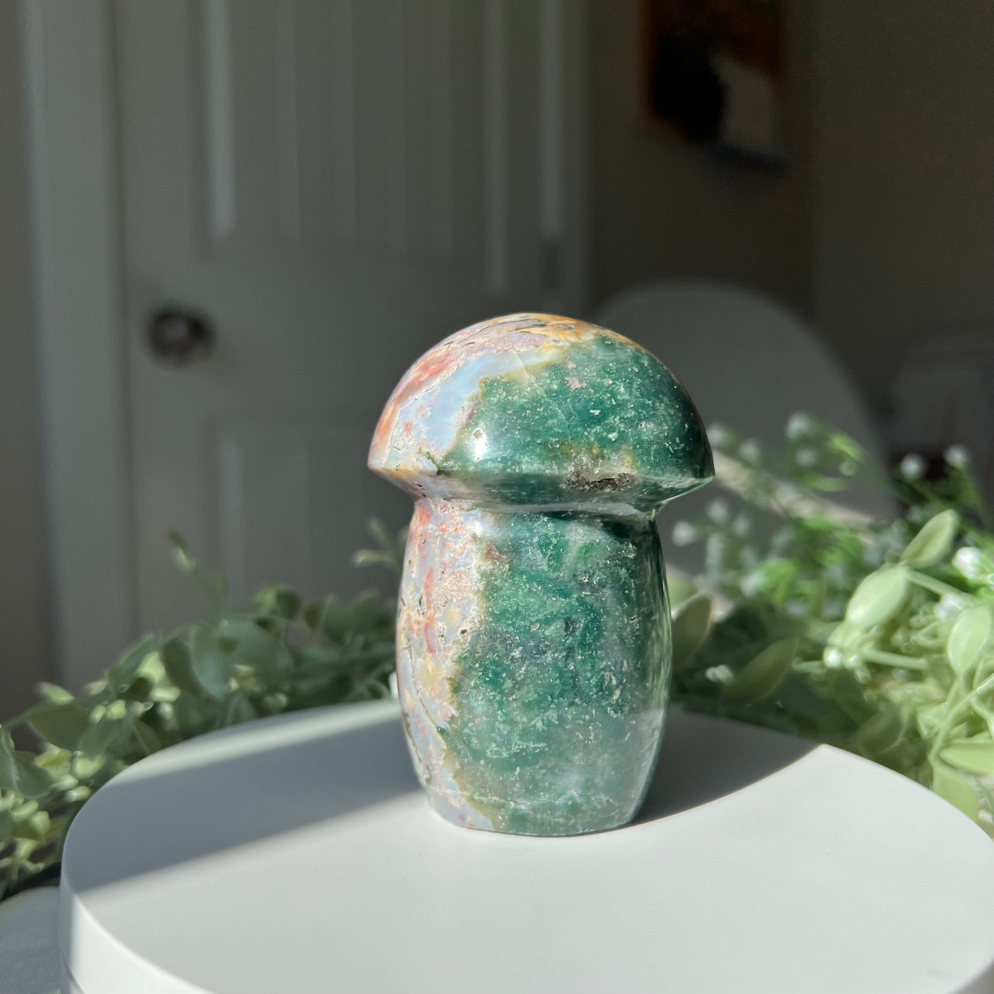 Ocean Jasper Mushroom Carving from Madagascar