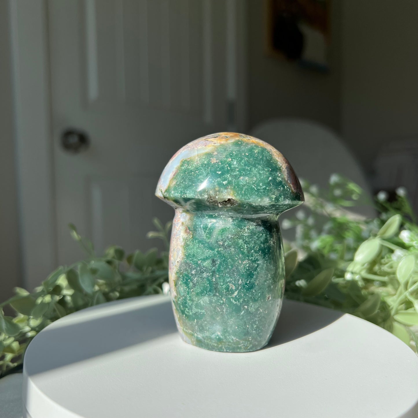 Ocean Jasper Mushroom Carving from Madagascar