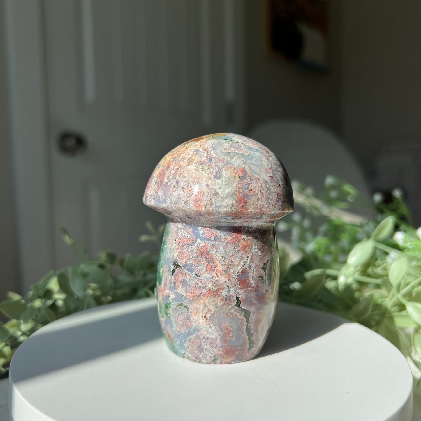 Ocean Jasper Mushroom Carving from Madagascar