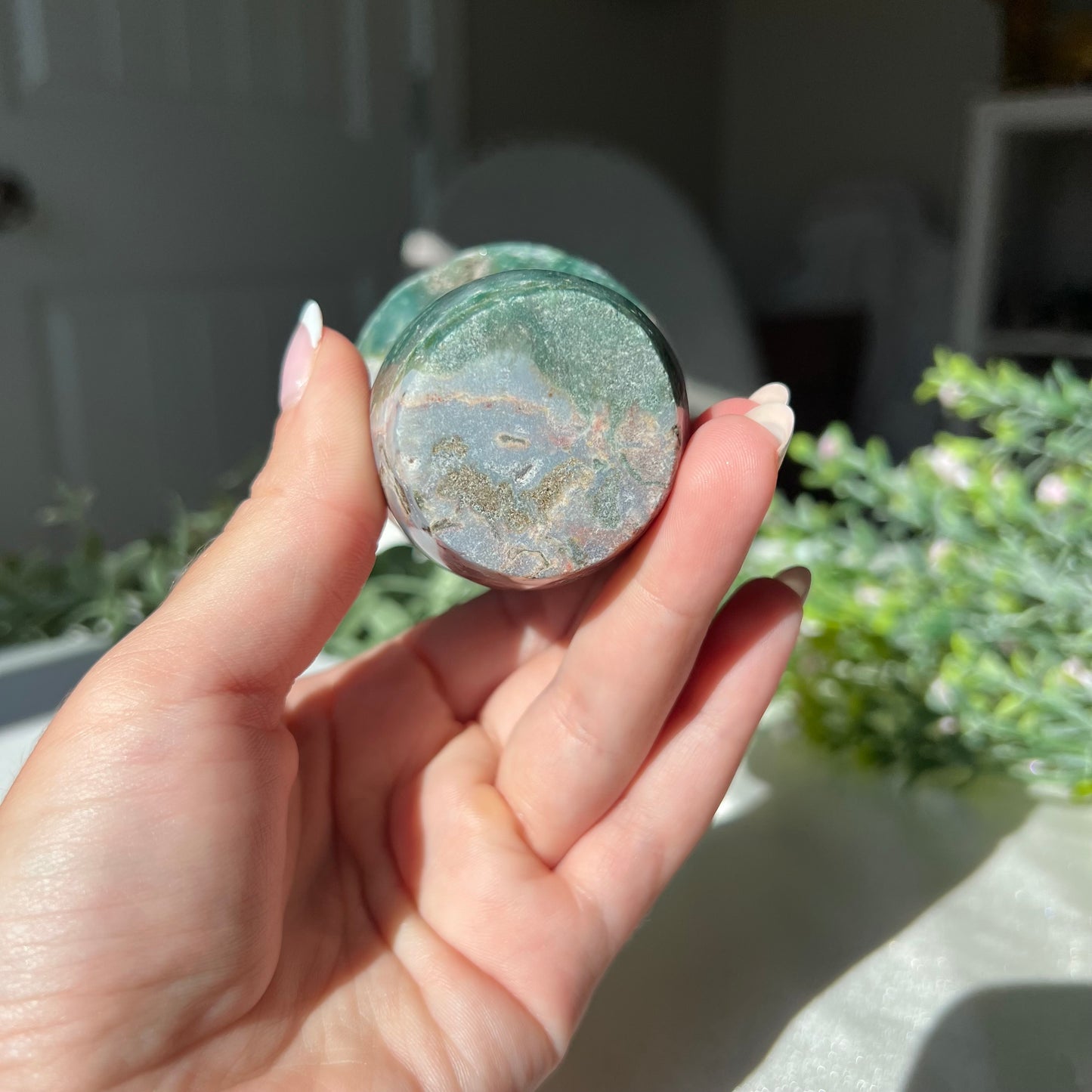 Ocean Jasper Mushroom Carving from Madagascar